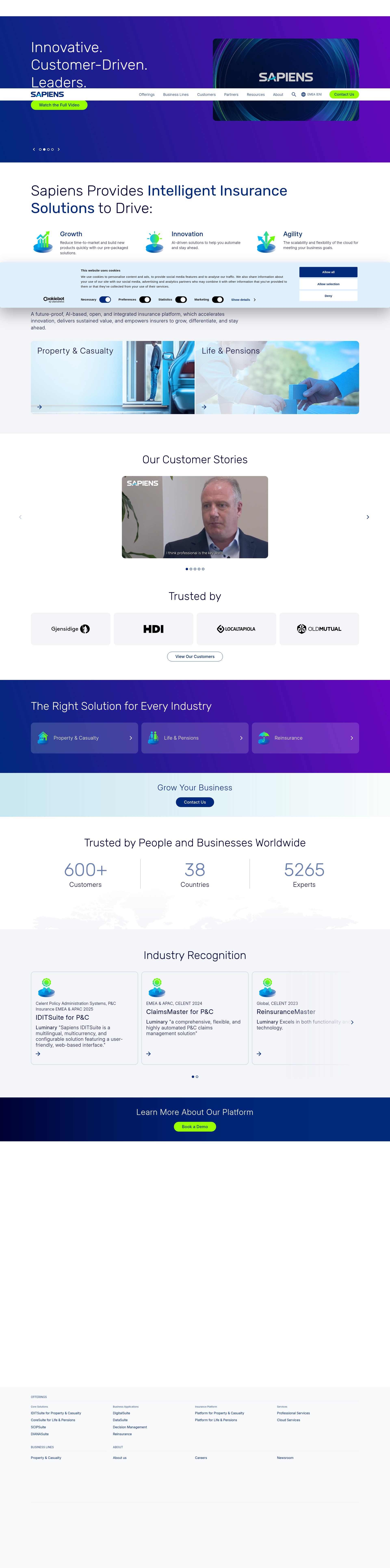 Screenshot of sapiens.com