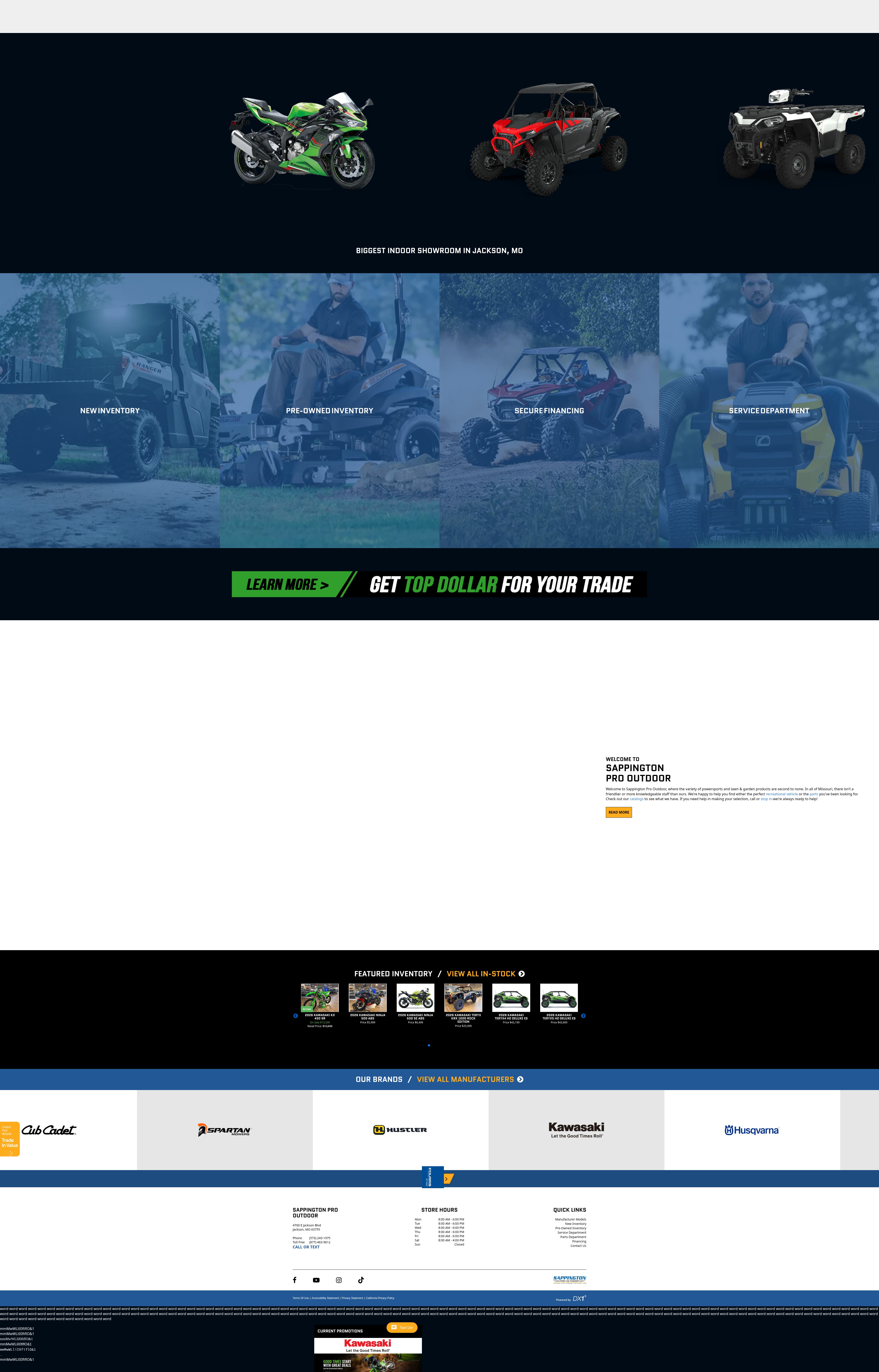 Screenshot of sappingtonprooutdoor.com