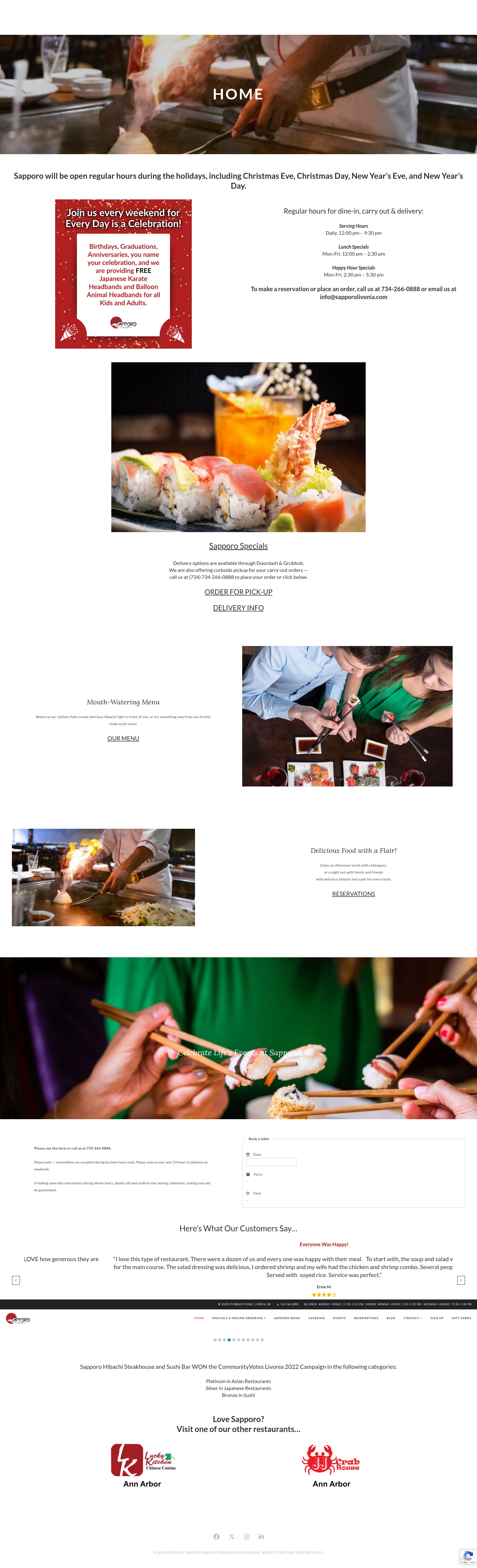 Screenshot of sapporolivonia.com
