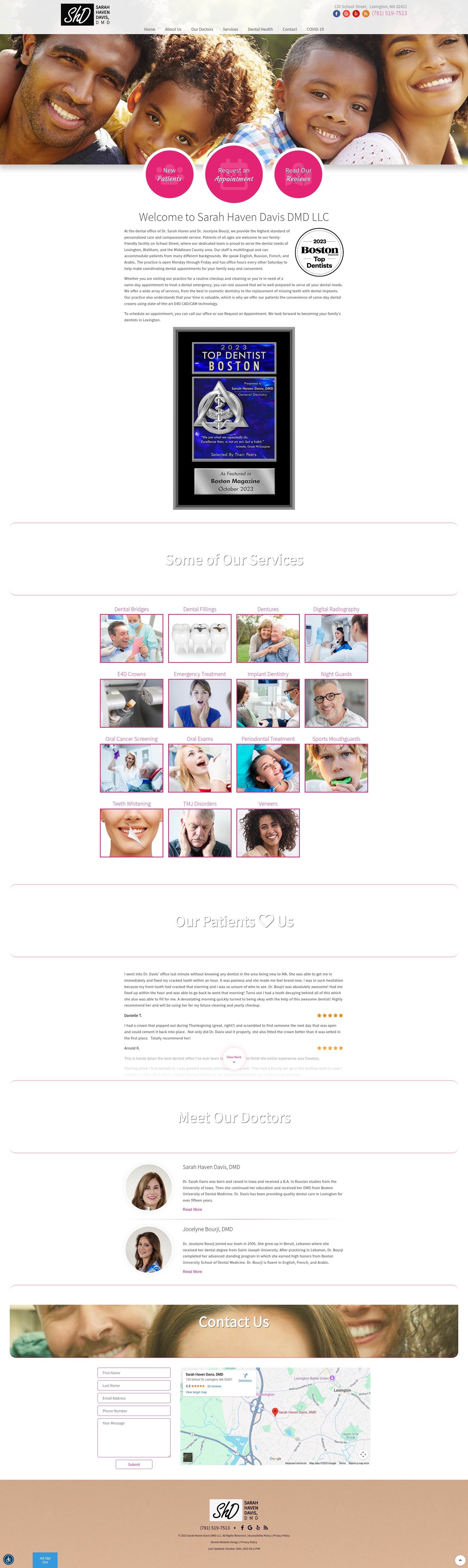Screenshot of sarahdavisdmd.com