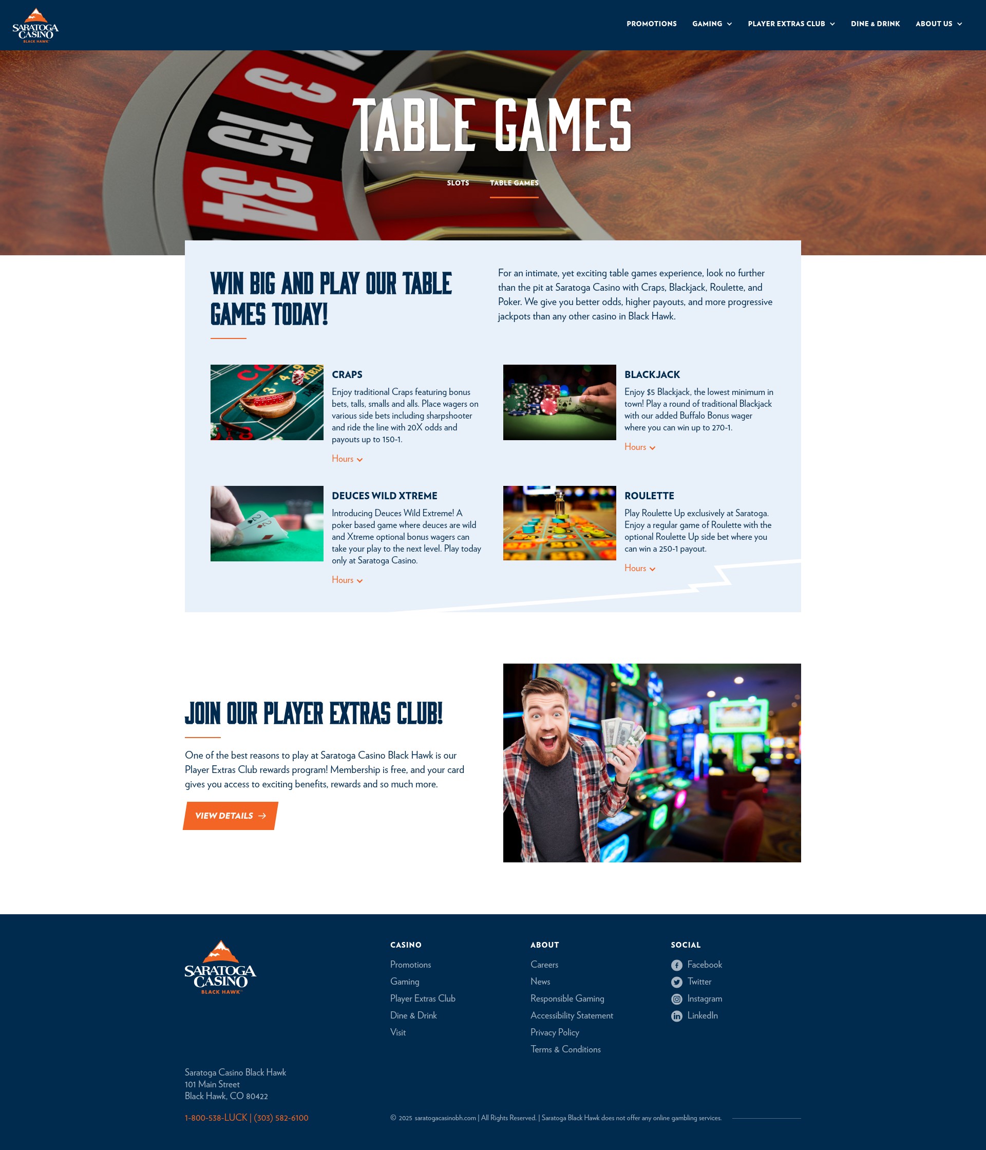 Screenshot of saratogacasinobh.com