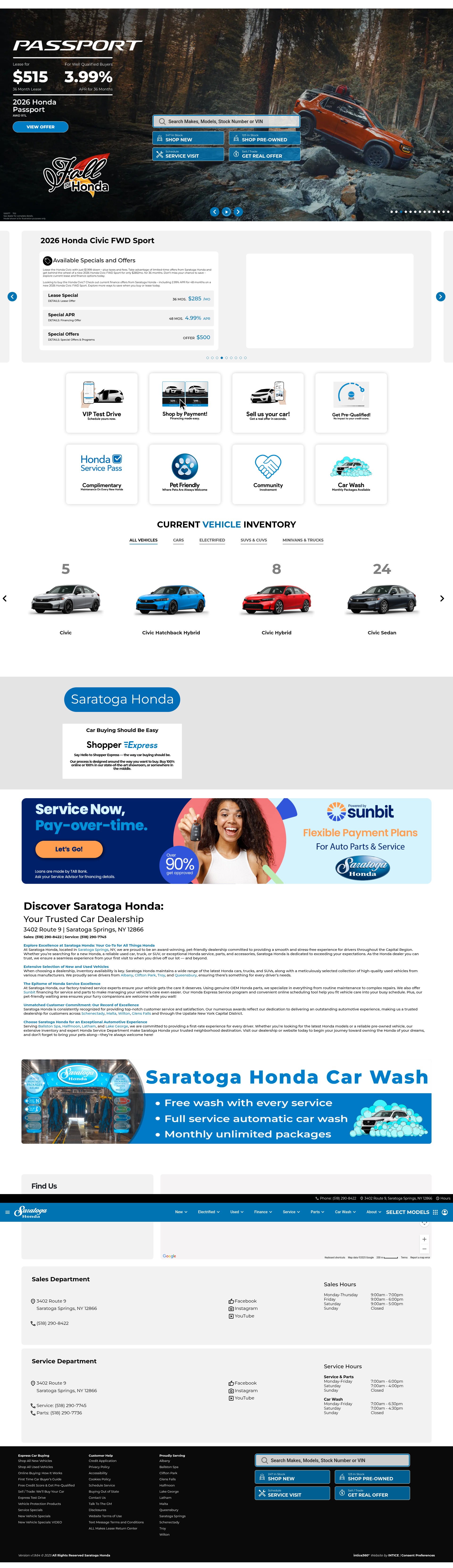 Screenshot of saratogahonda.com