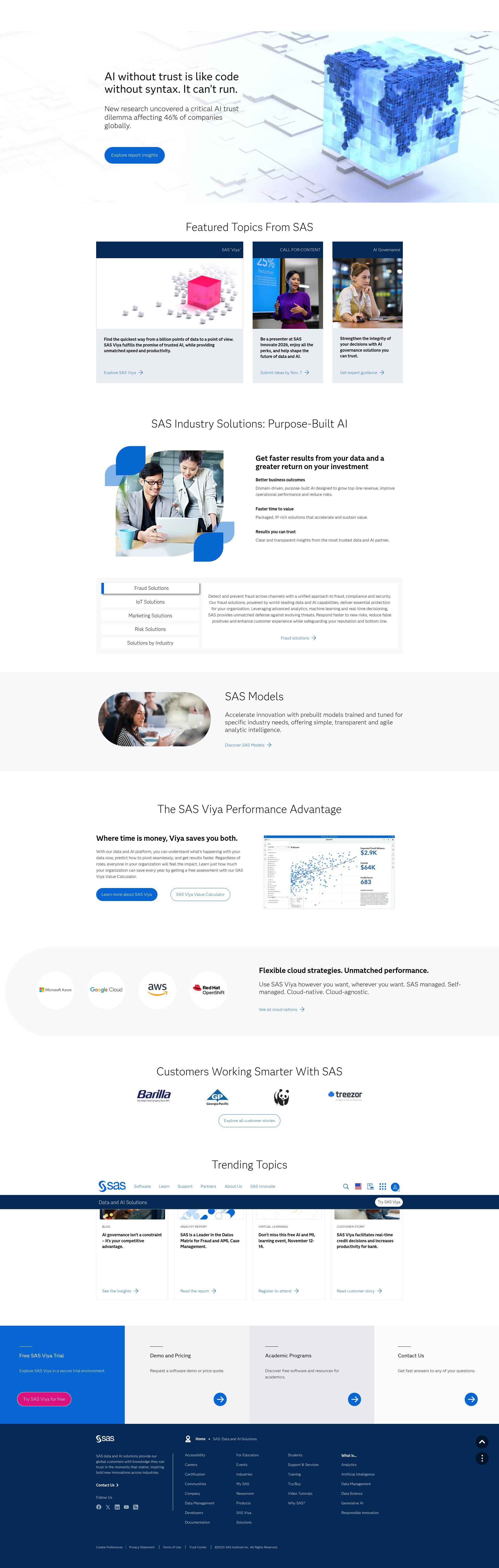 Screenshot of sas.com