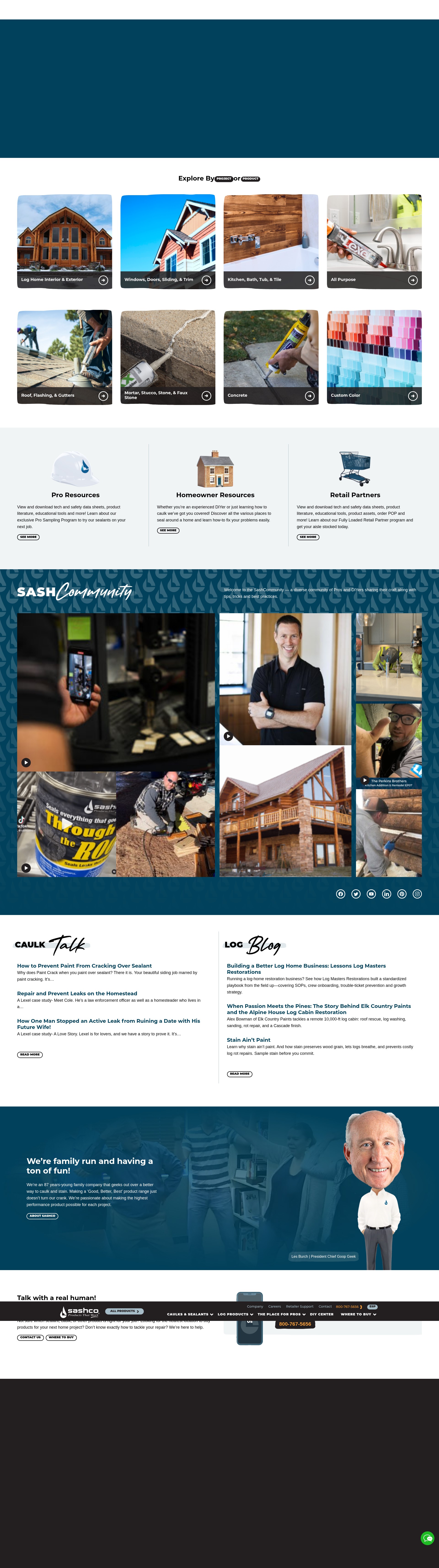 Screenshot of sashco.com