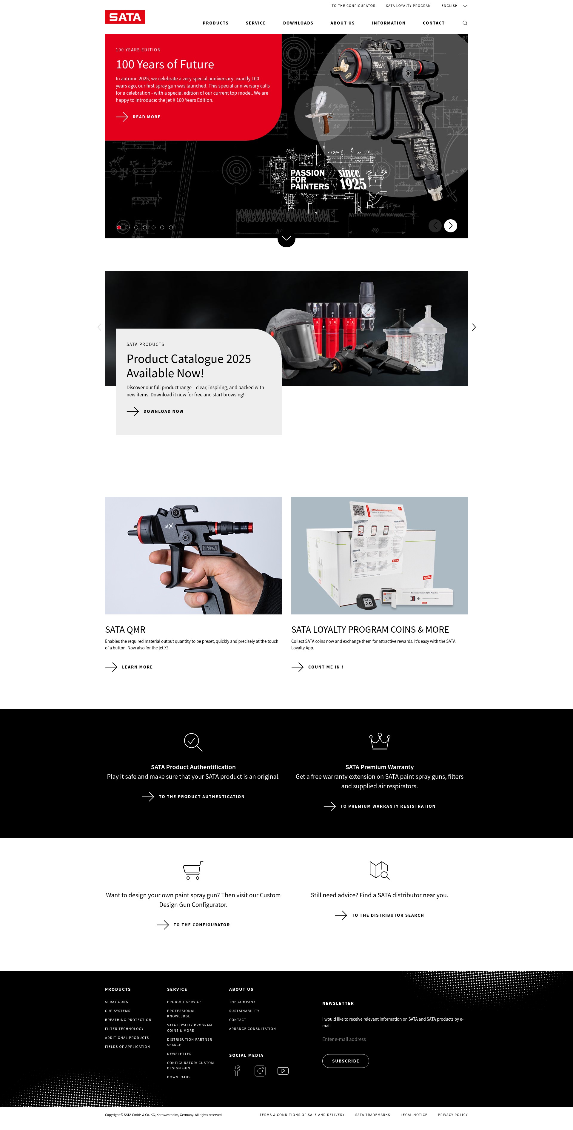 Screenshot of sata.com