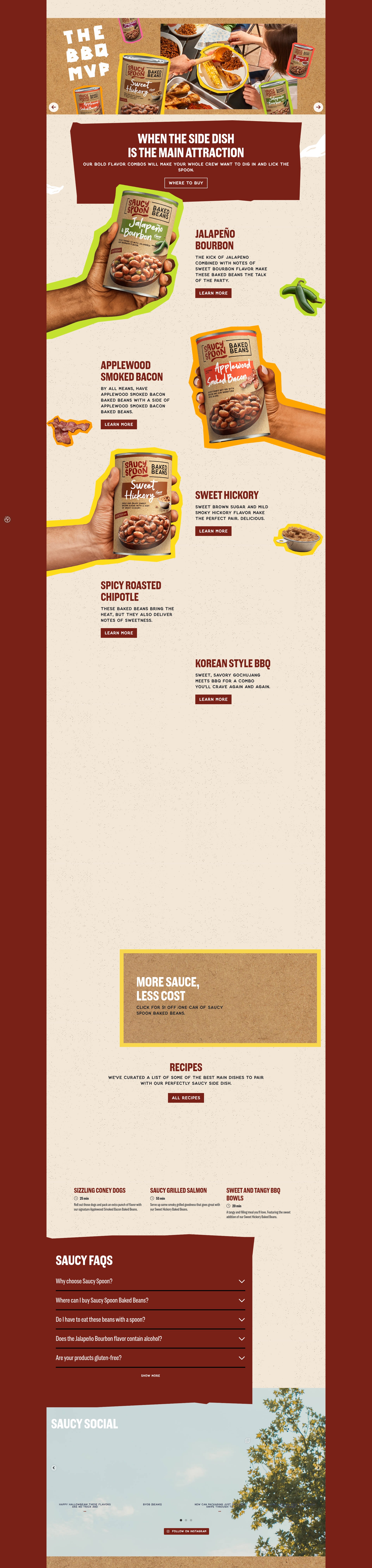 Screenshot of saucyspoon.com