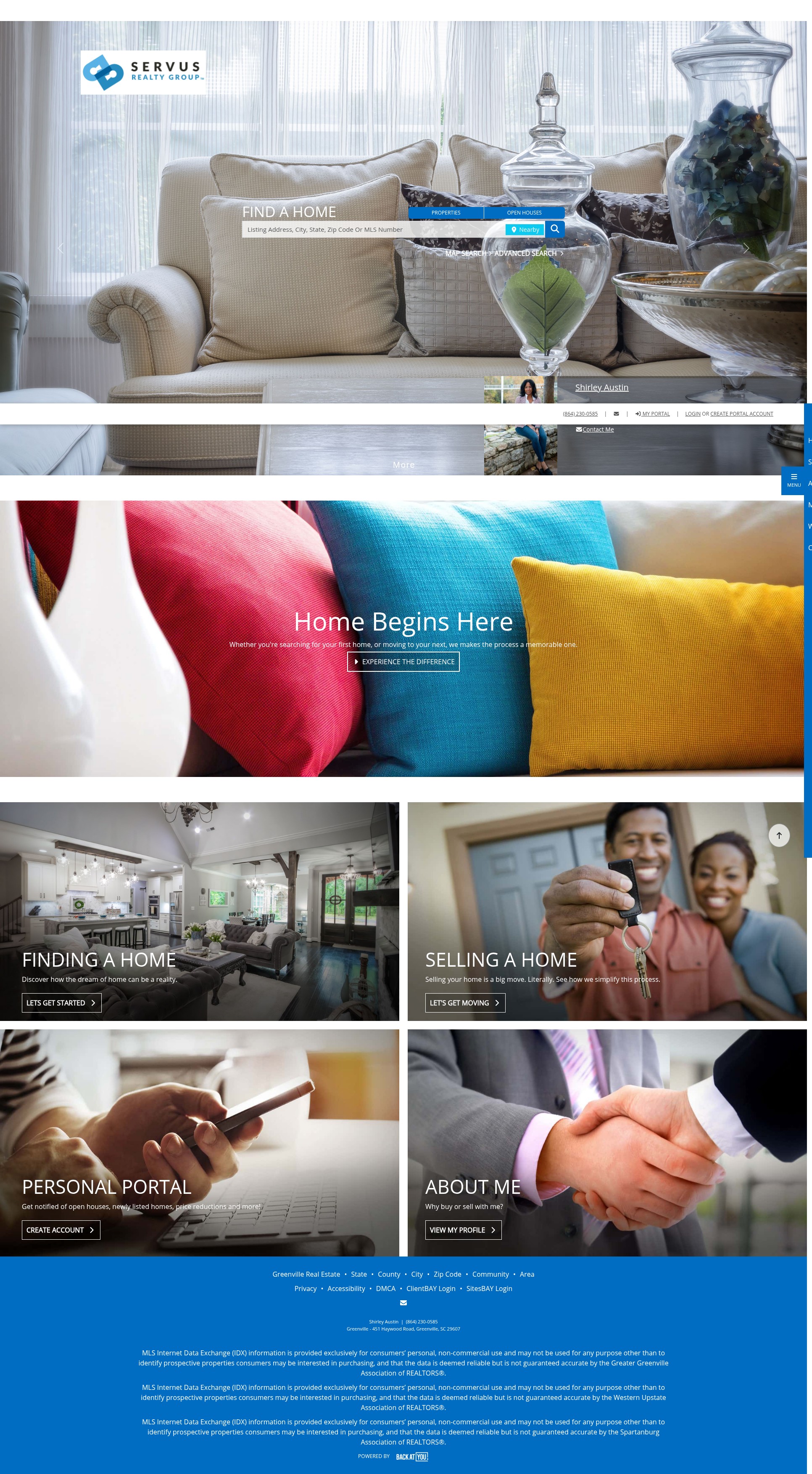 Screenshot of saustin.servusrealtygroup.com