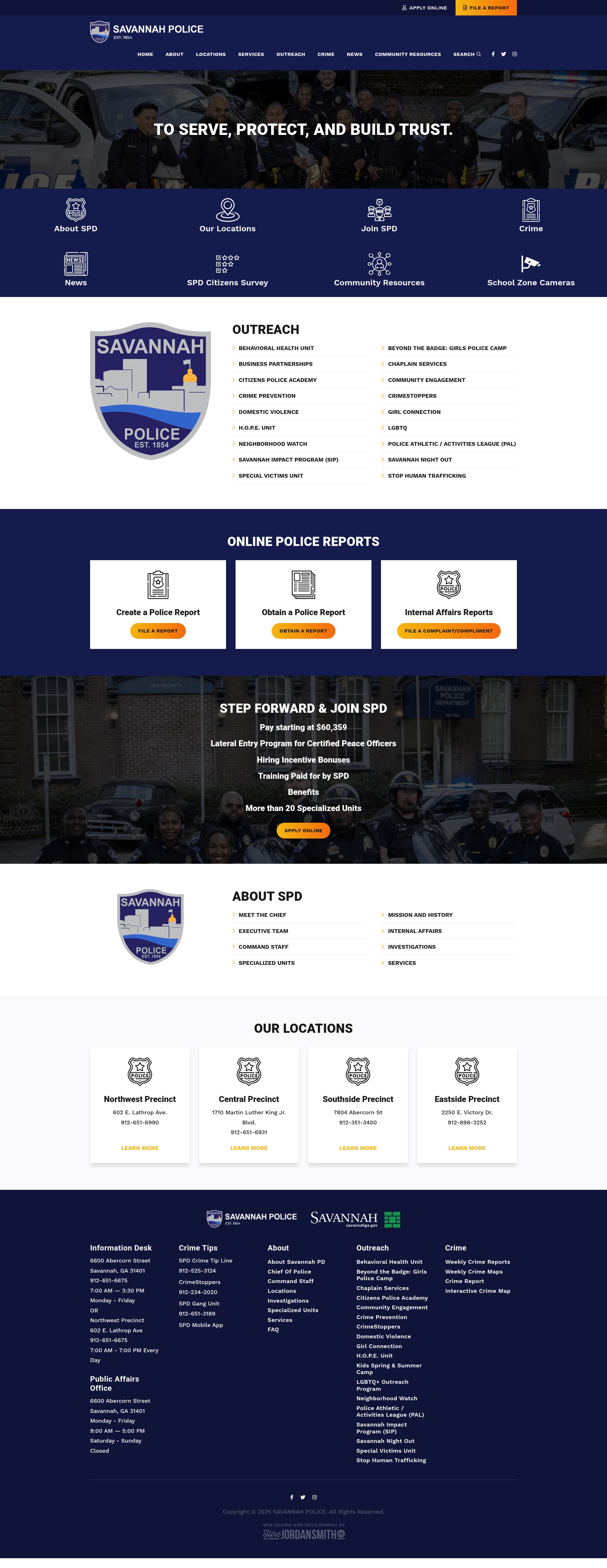 Screenshot of savannahpd.org