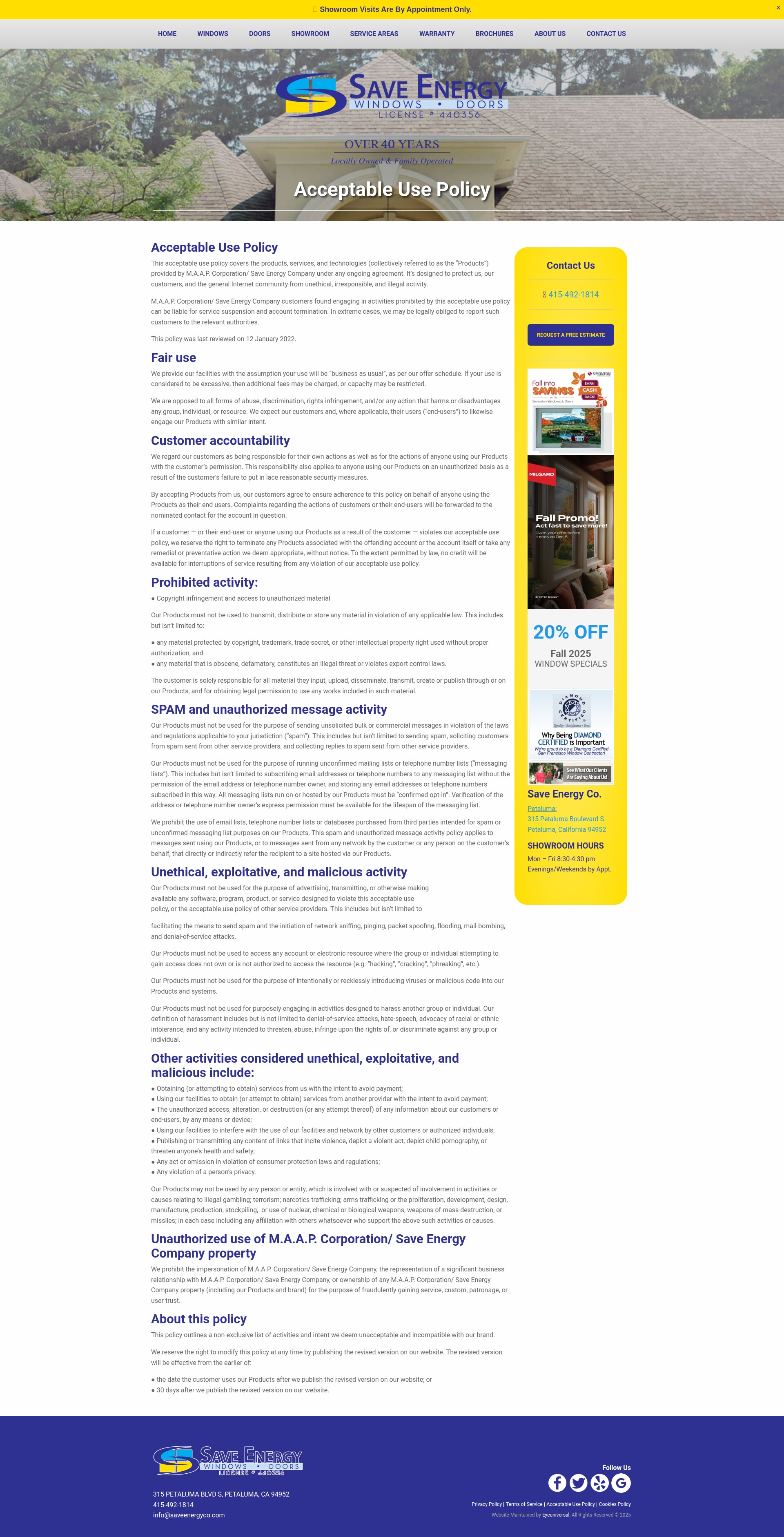 Screenshot of saveenergyco.com