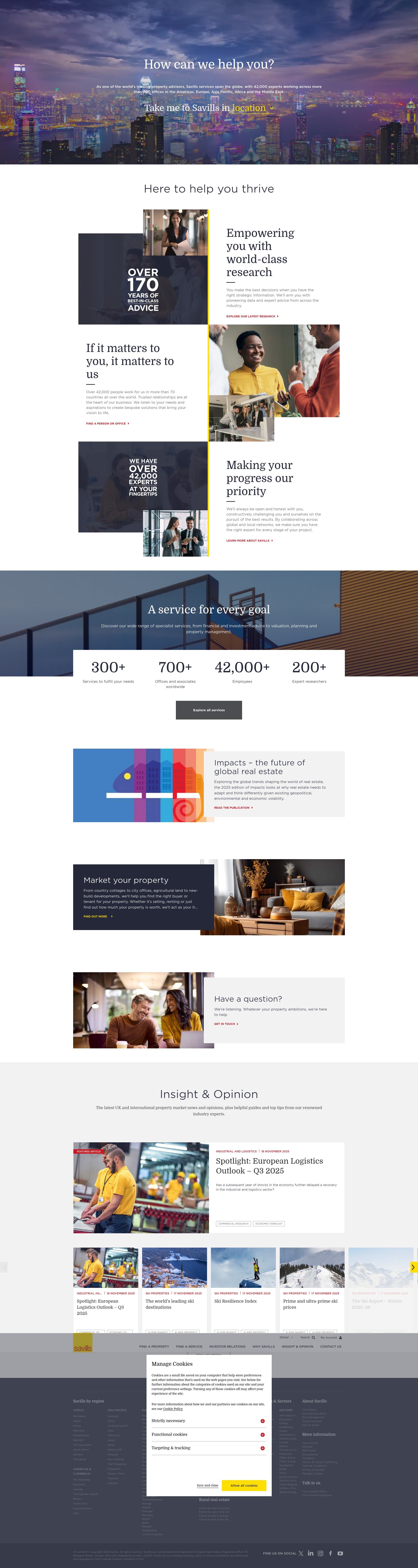 Screenshot of savills.com