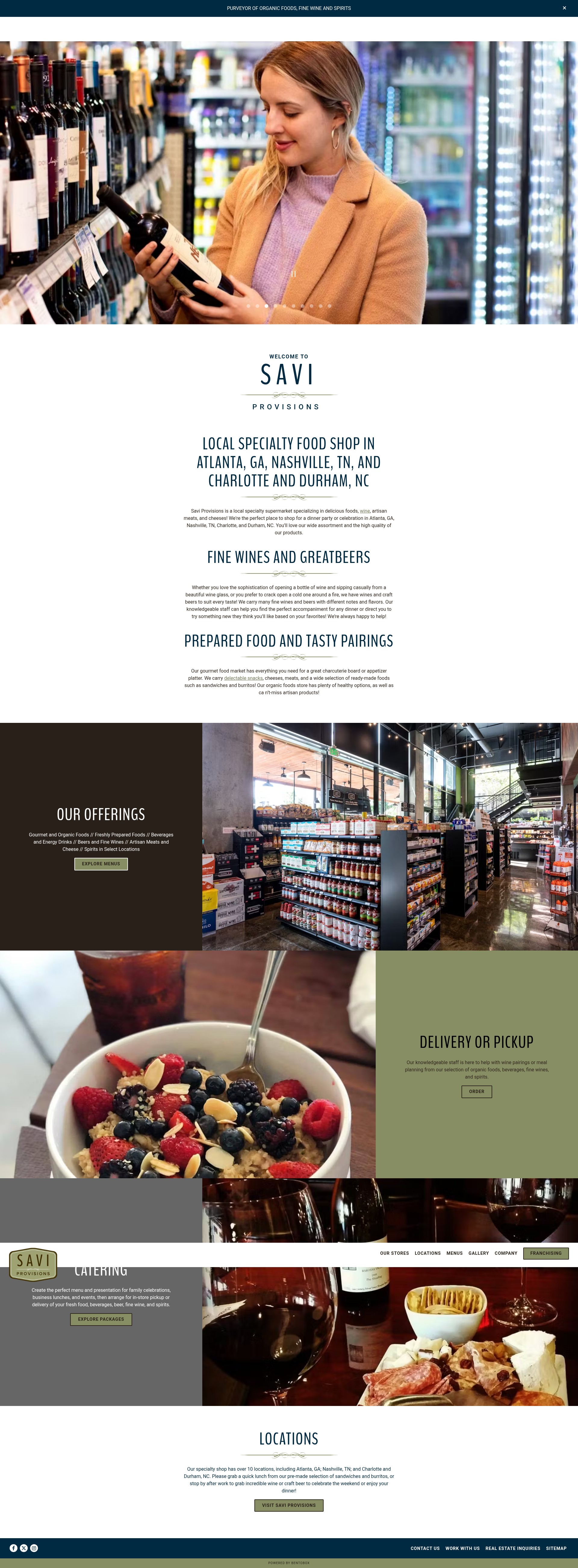 Screenshot of saviprovisions.com