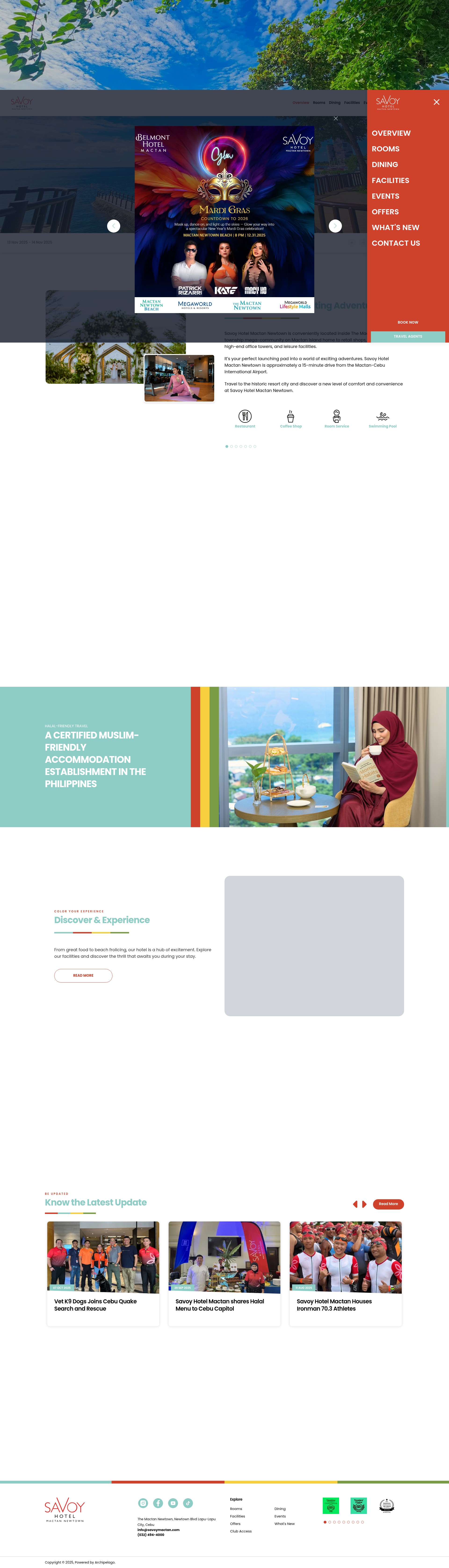 Screenshot of savoyhotelmactan.com.ph