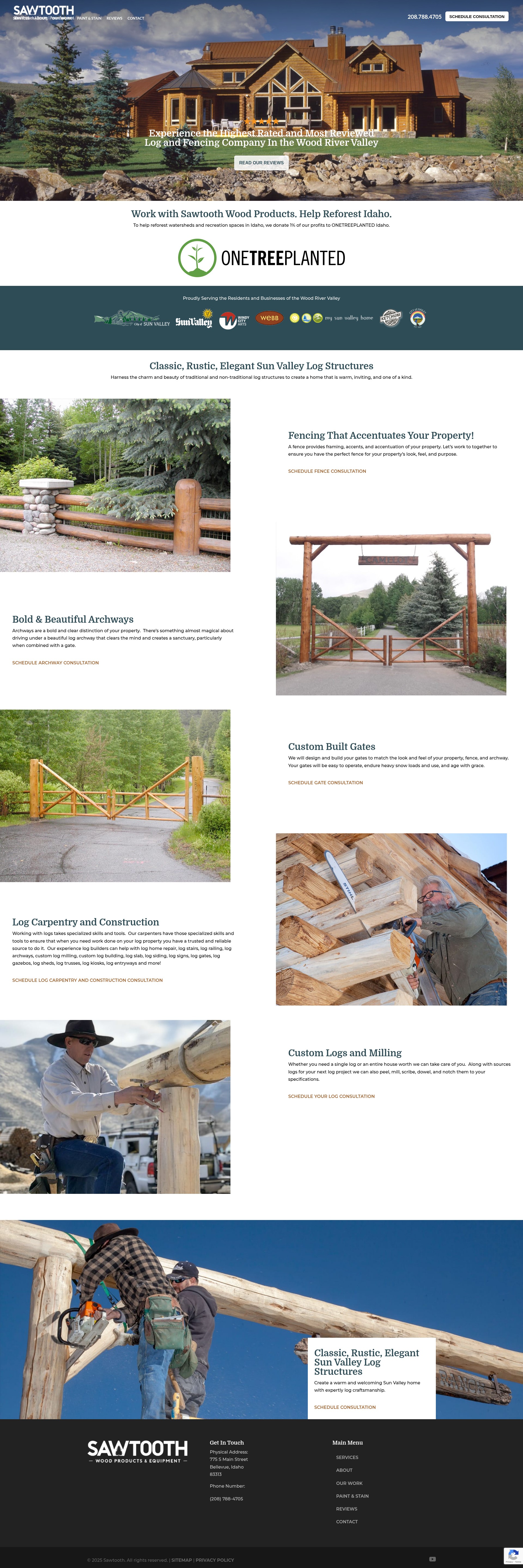 Screenshot of sawtoothwoodproducts.com