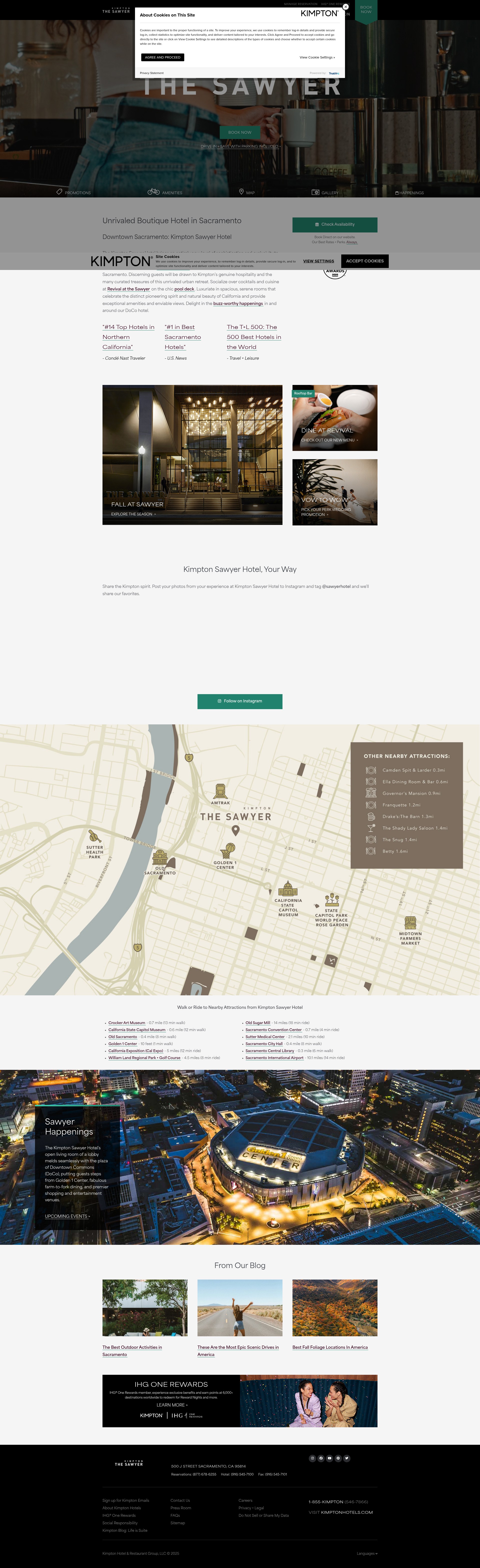Screenshot of sawyerhotel.com