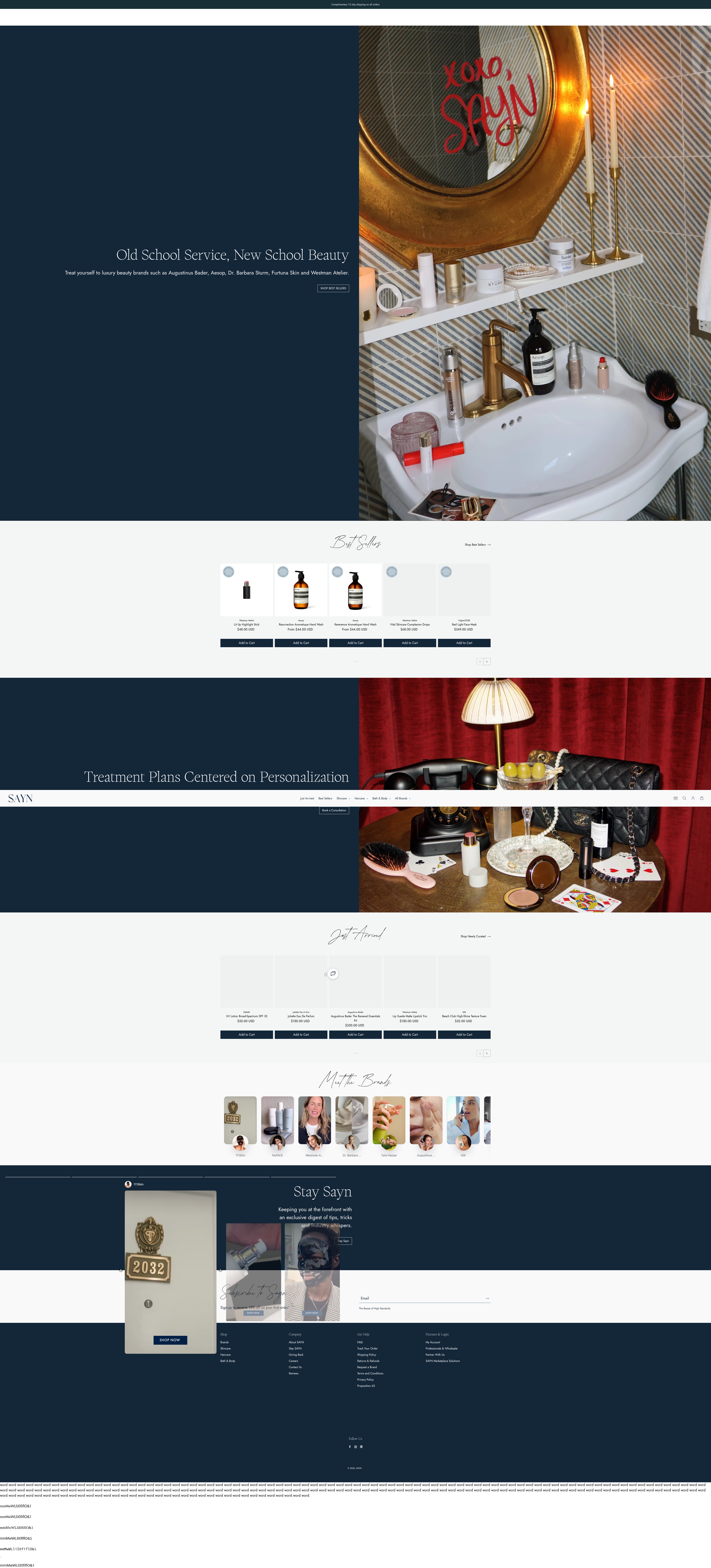 Screenshot of sayn.com
