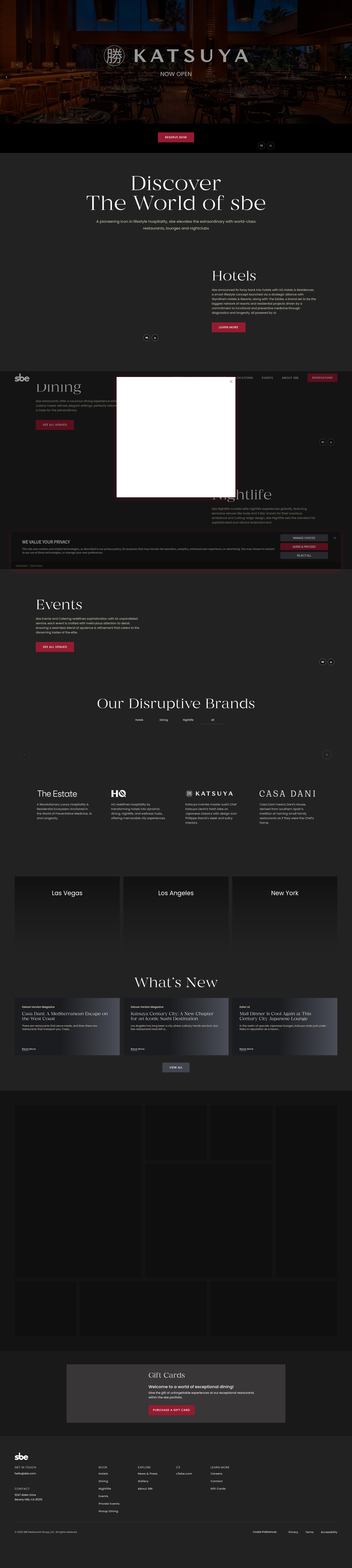 Screenshot of sbe.com