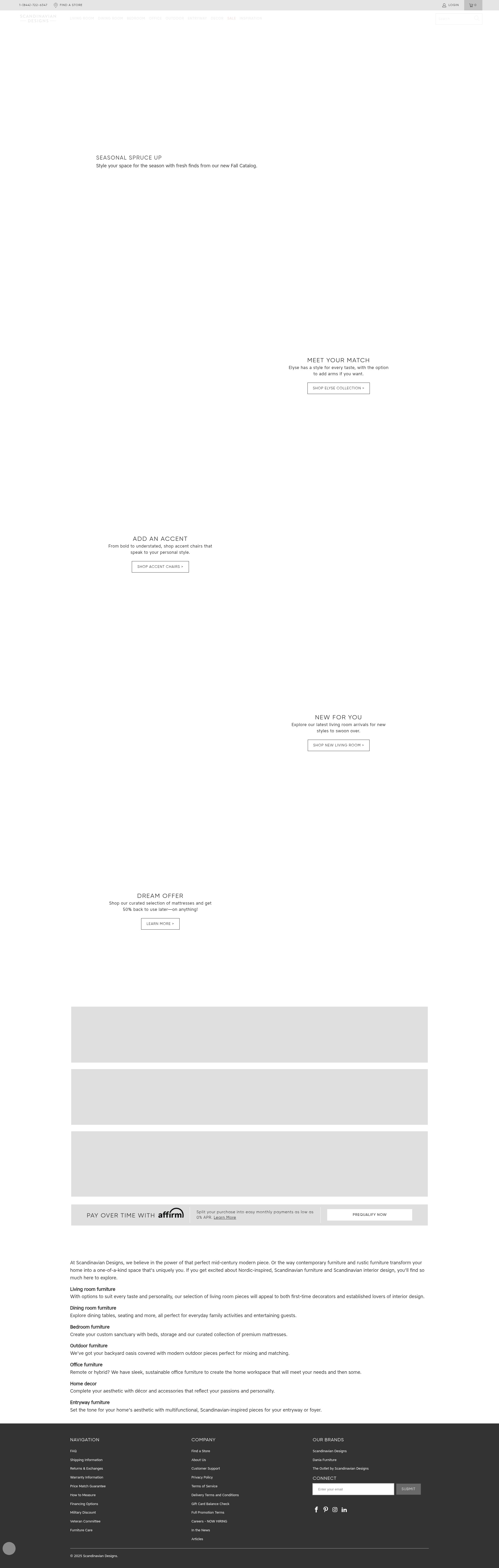 Screenshot of scandinaviandesigns.com
