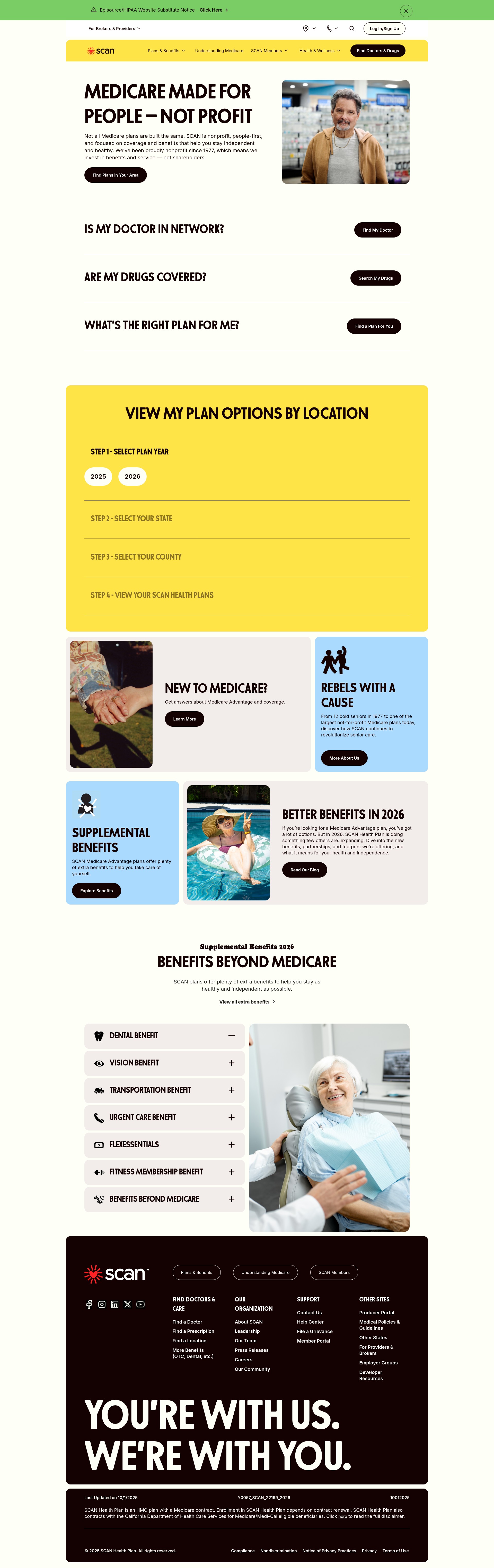 Screenshot of scanhealthplan.com