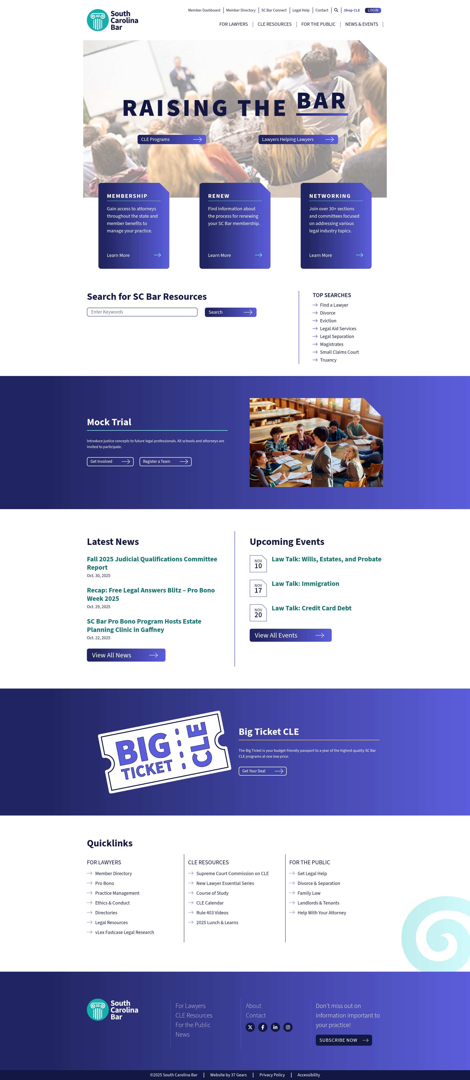 Screenshot of scbar.org