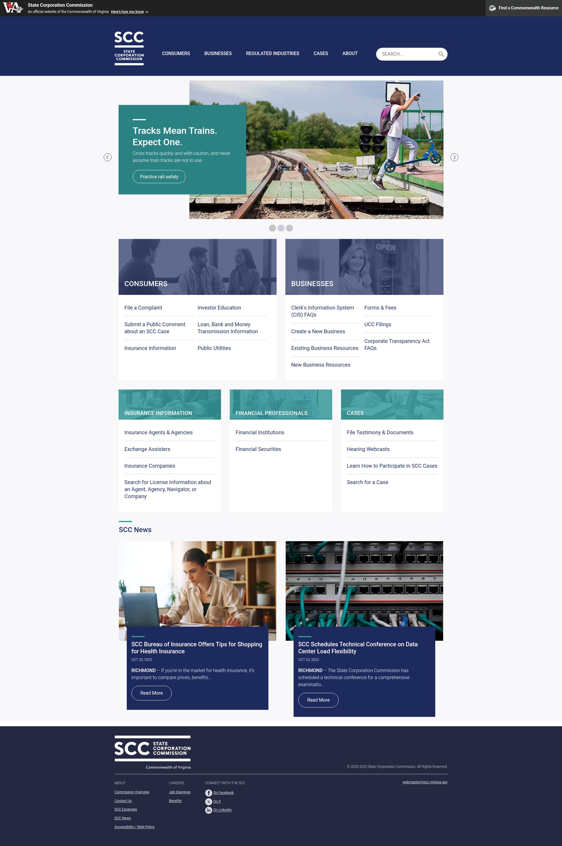Screenshot of scc.virginia.gov