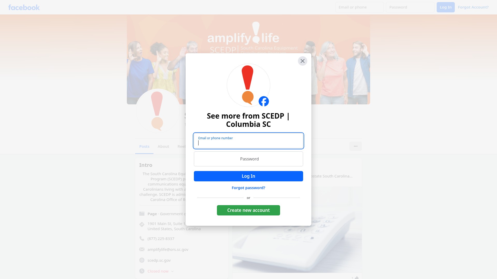Screenshot of scedp.sc.gov