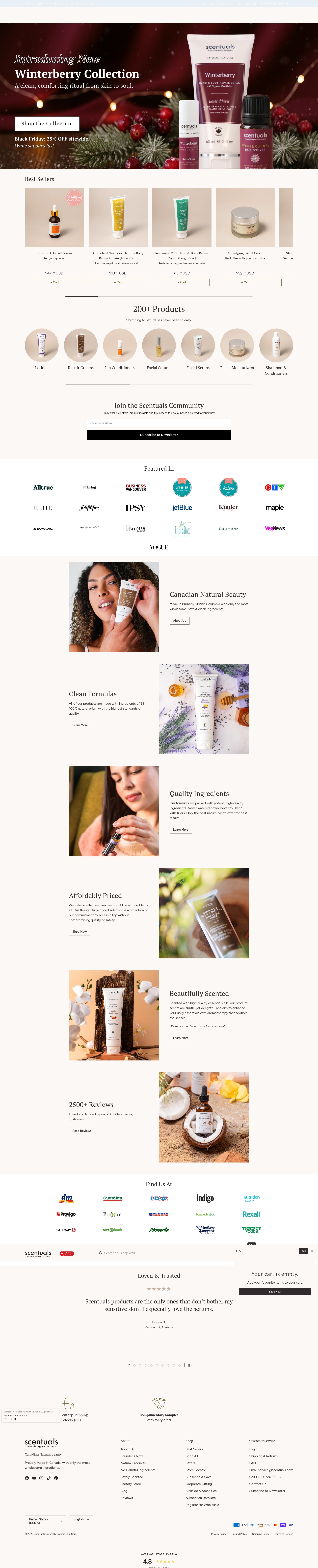Screenshot of scentuals.com