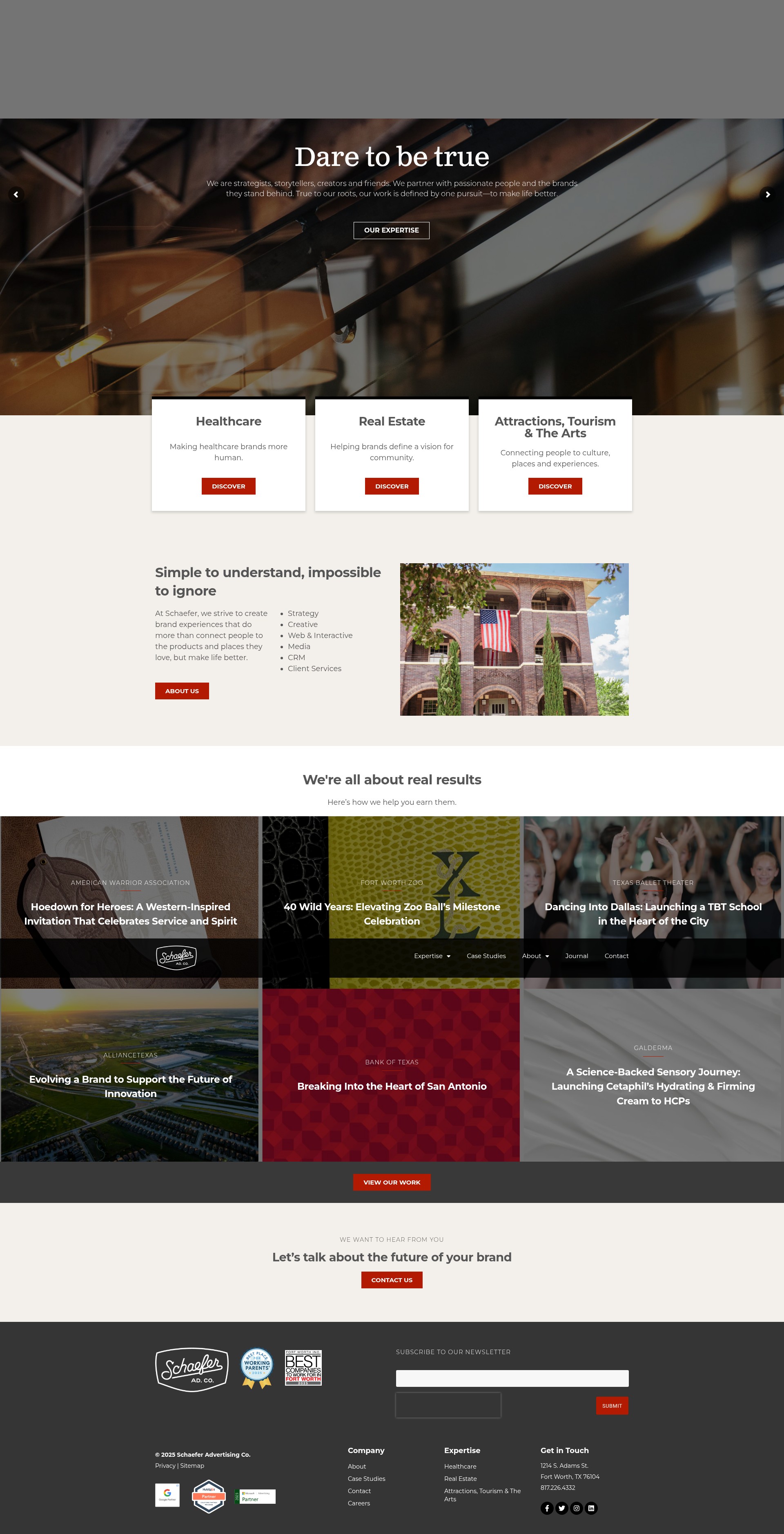 Screenshot of schaeferadvertising.com