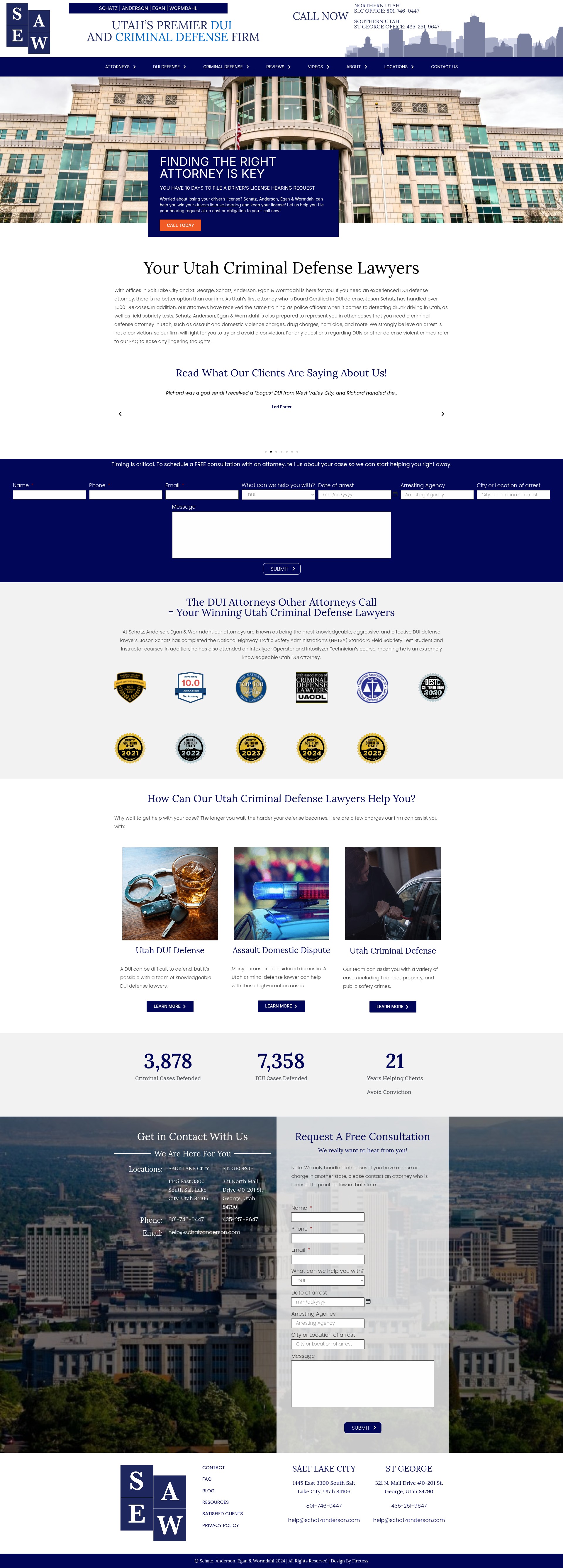 Screenshot of schatzanderson.com