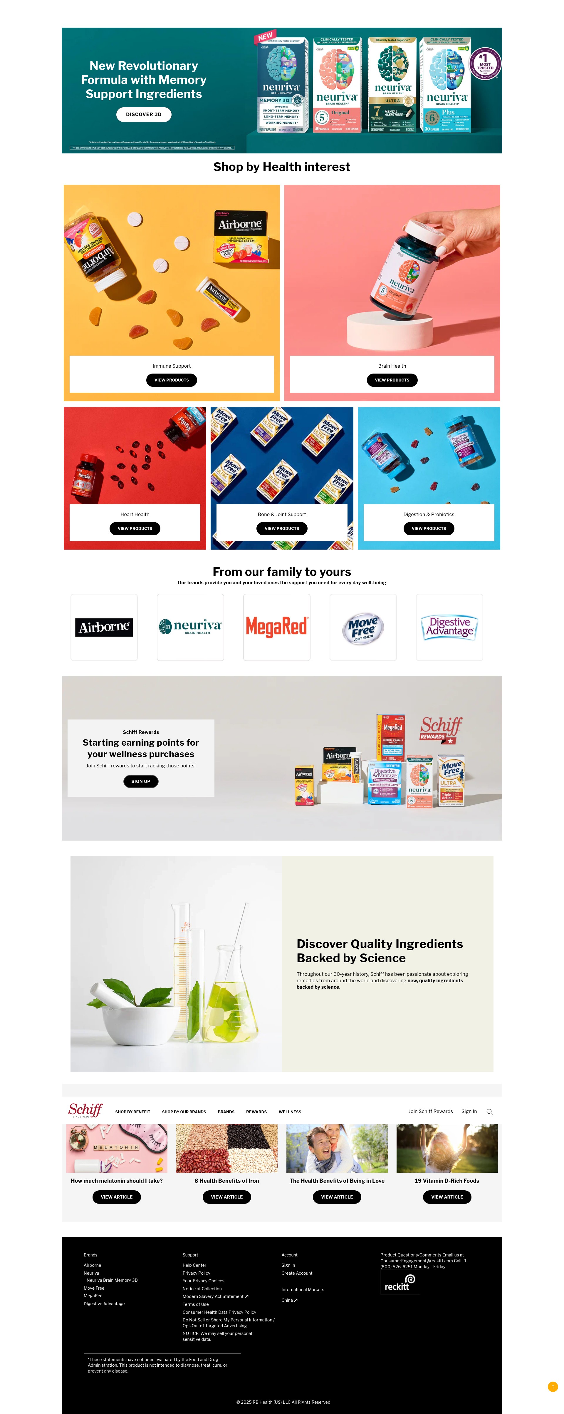Screenshot of schiffvitamins.com