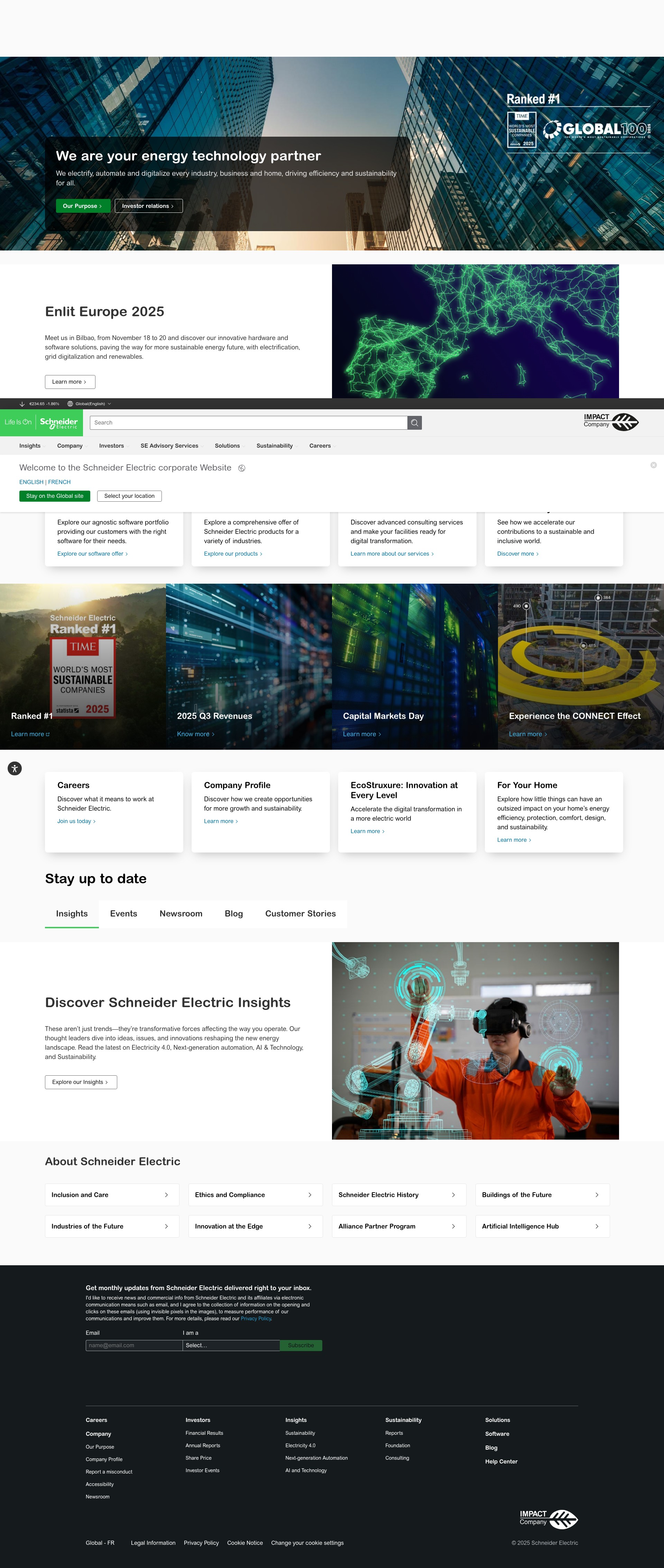 Screenshot of schneider-electric.com