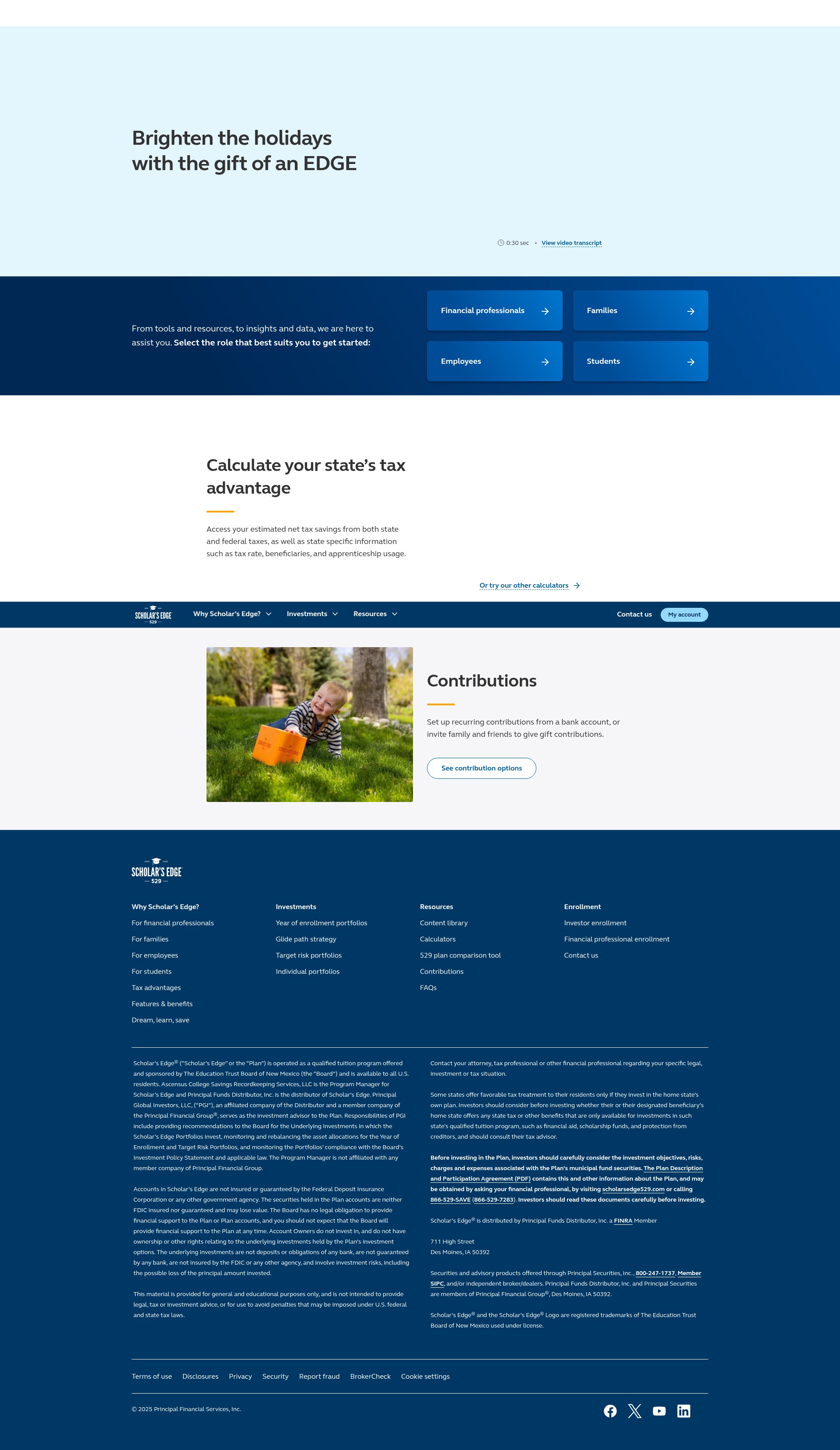 Screenshot of scholarsedge529.com