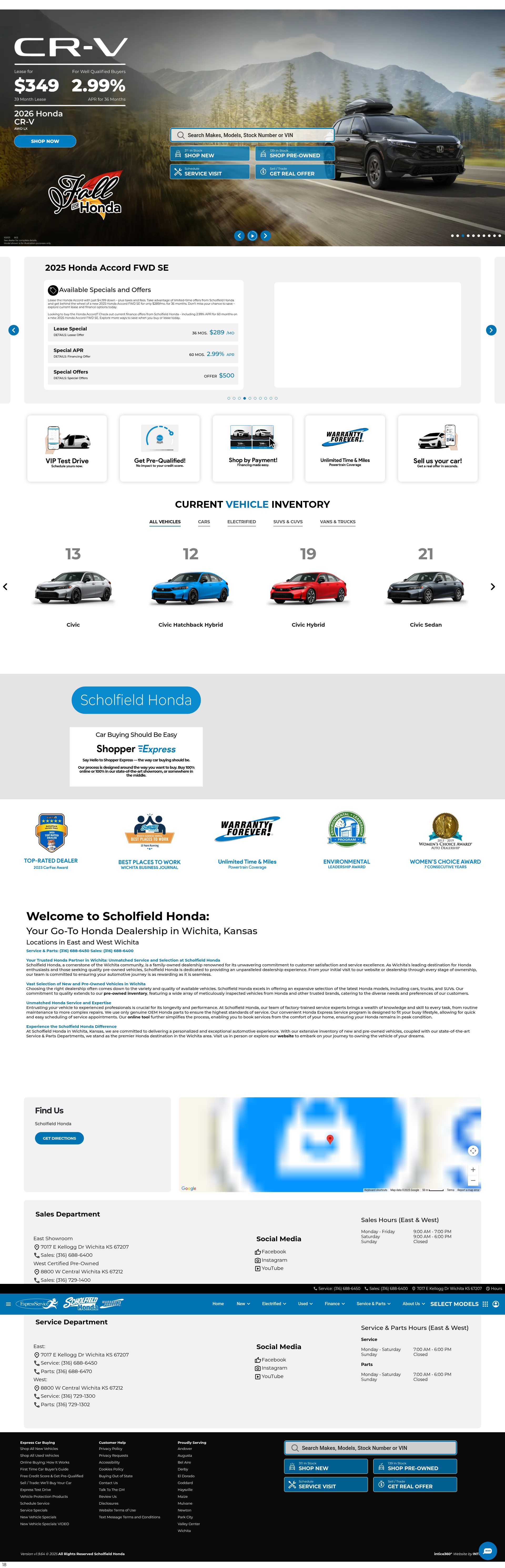 Screenshot of scholfieldhonda.com