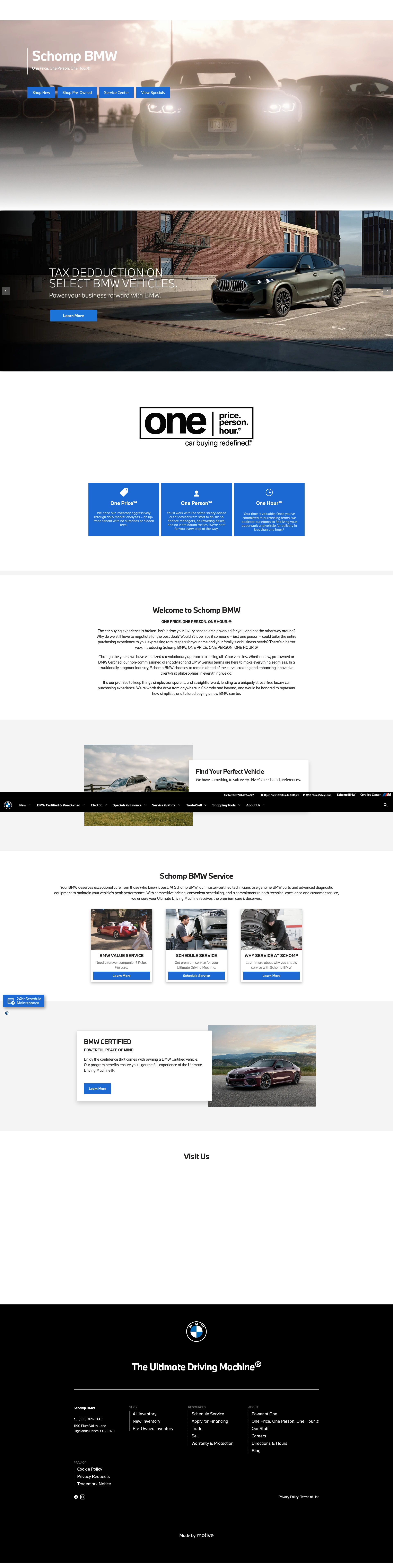 Screenshot of schompbmw.com