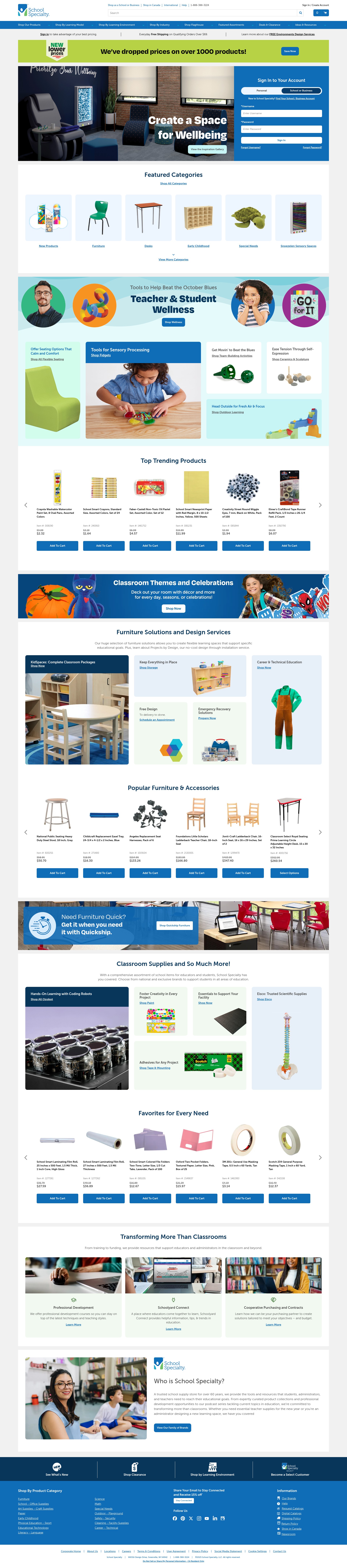 Screenshot of schoolspecialty.com