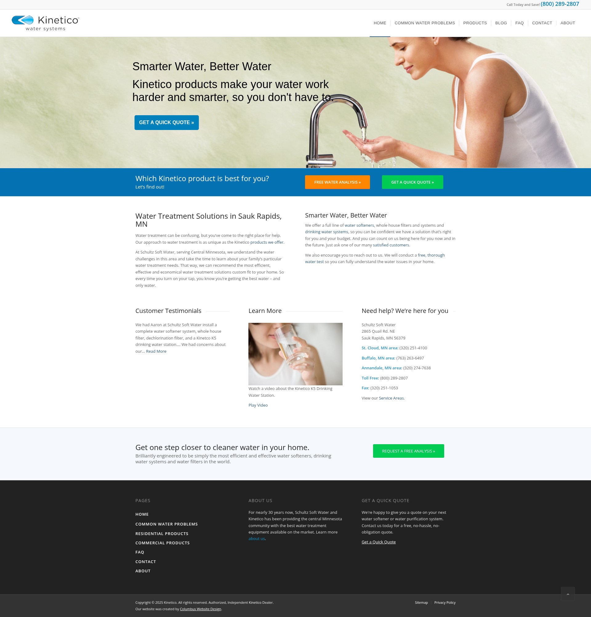 Screenshot of schultzsoftwater.com