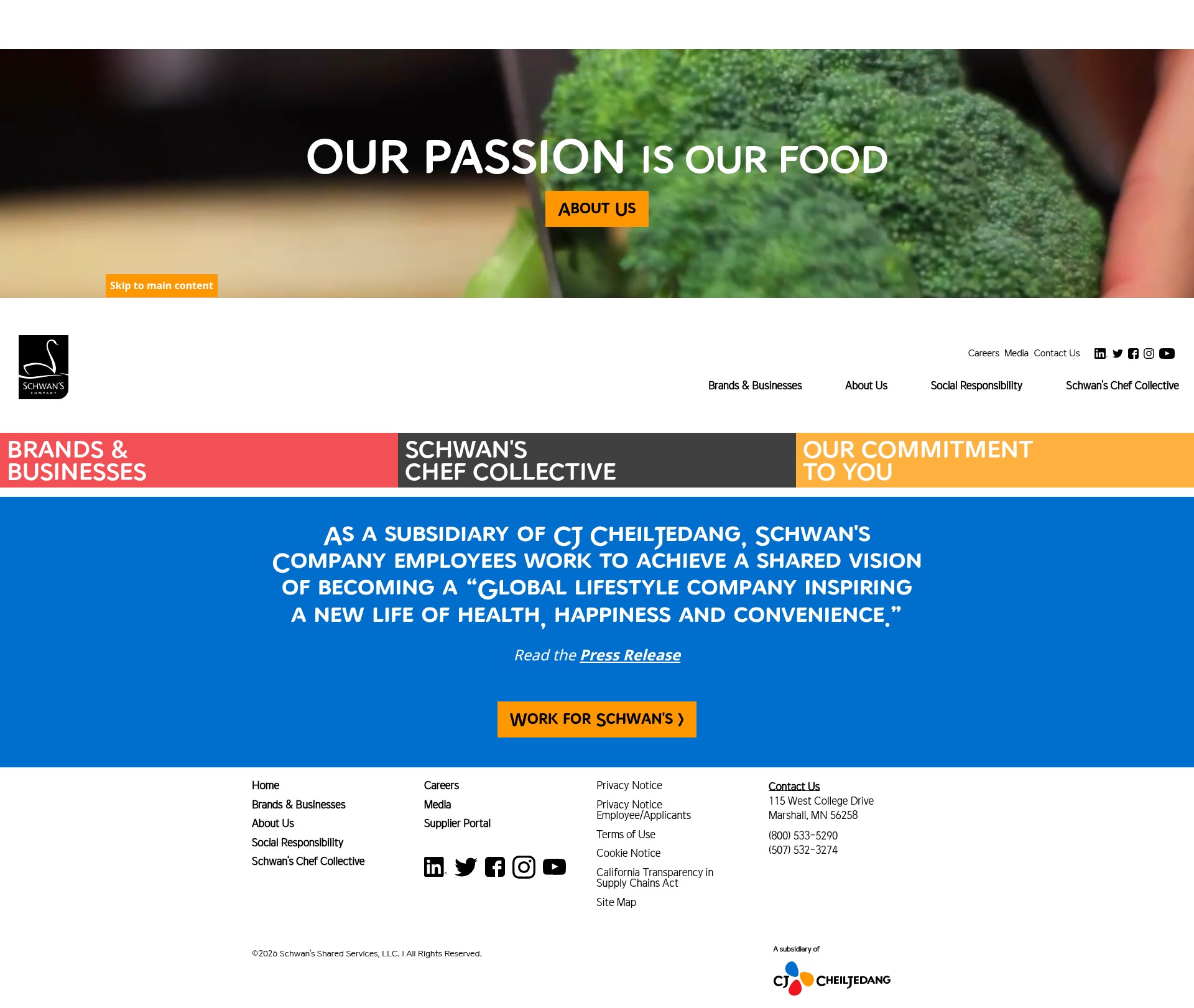 Screenshot of schwanscompany.com