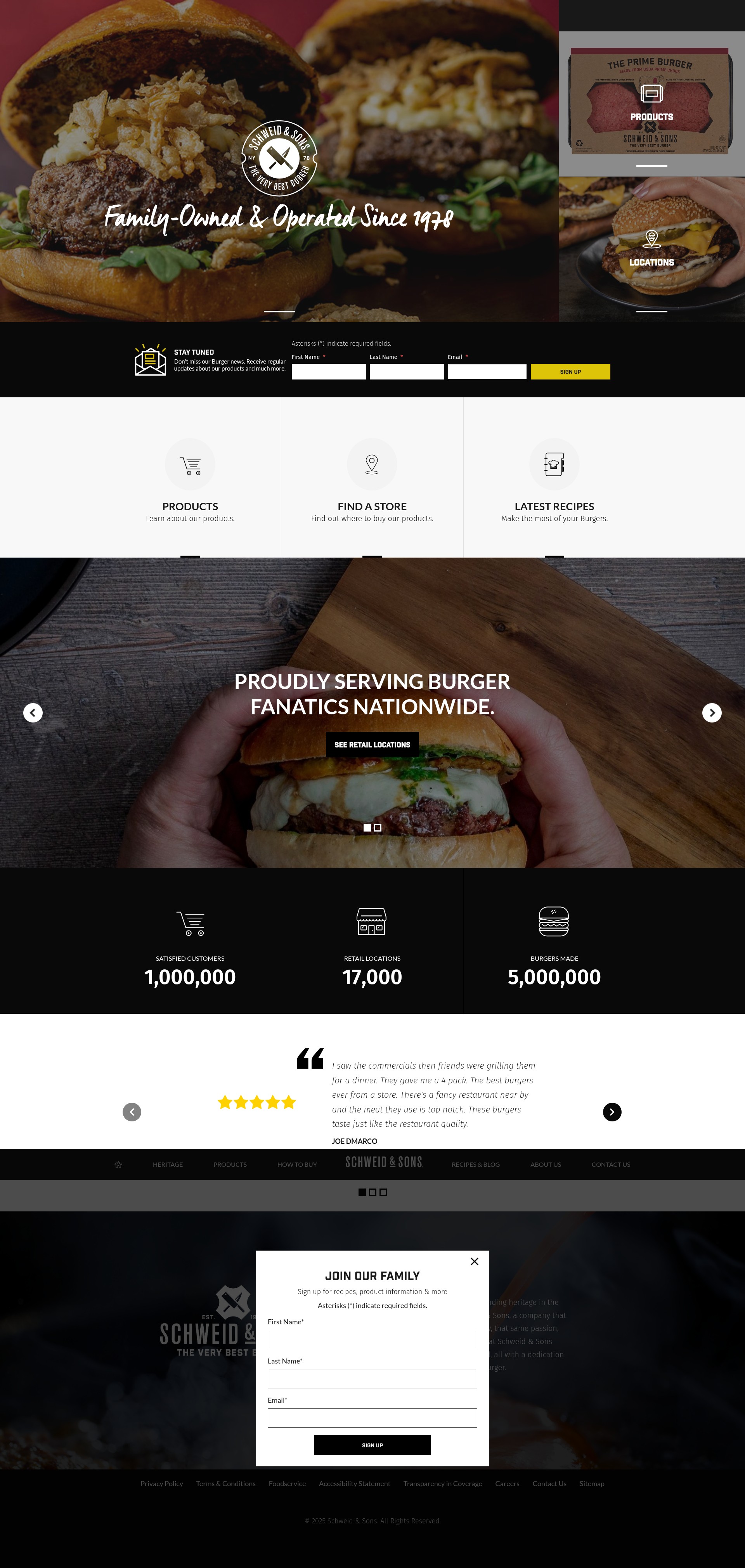 Screenshot of schweidandsons.com