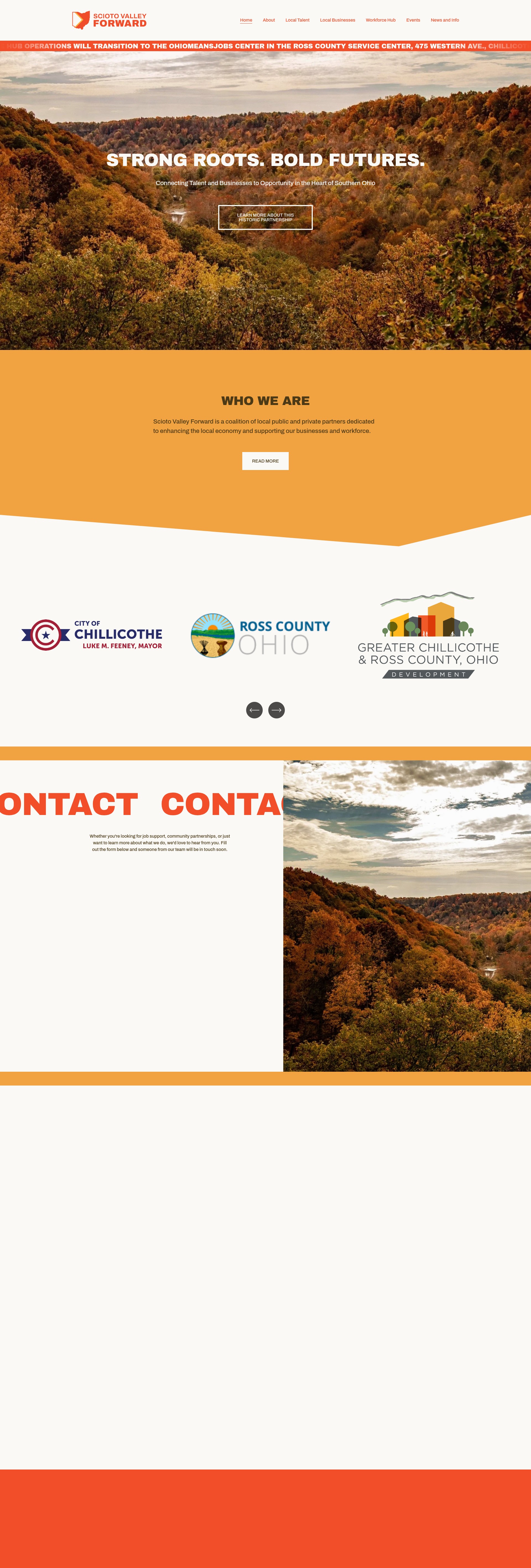 Screenshot of sciotovalleyforward.com