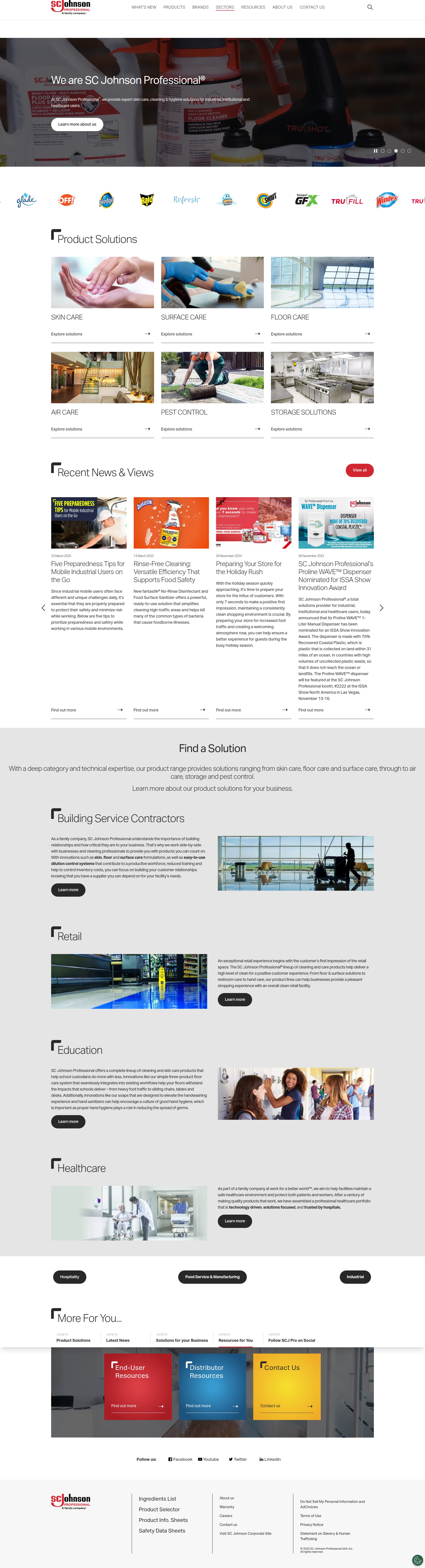 Screenshot of scjohnson-professional.com