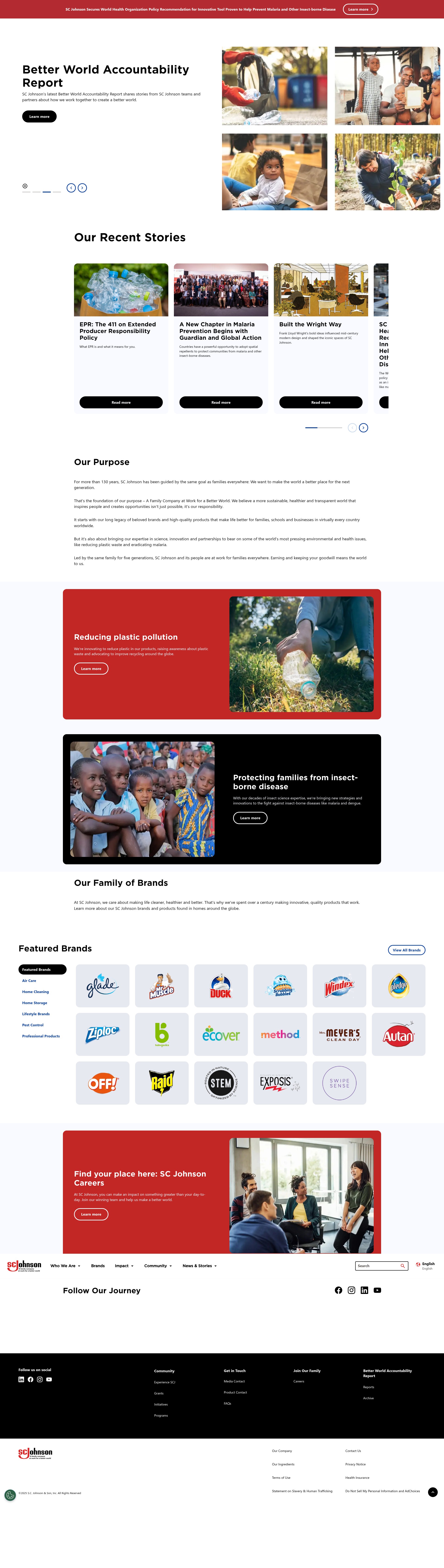 Screenshot of scjohnson.com