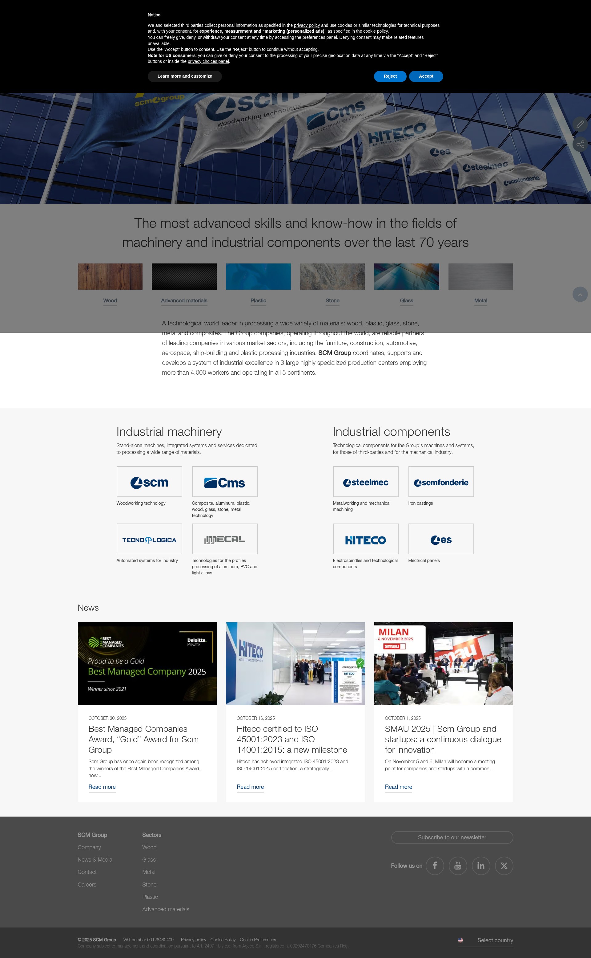 Screenshot of scmgroup.com