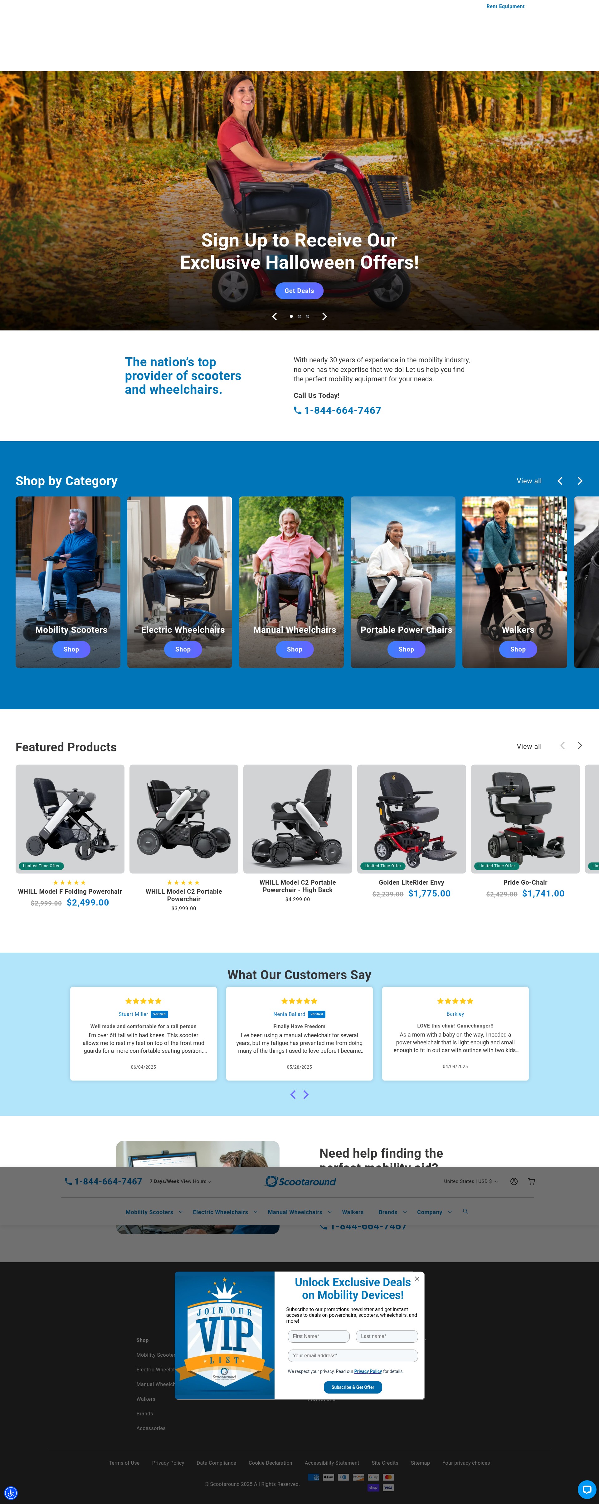 Screenshot of scootaroundstore.com