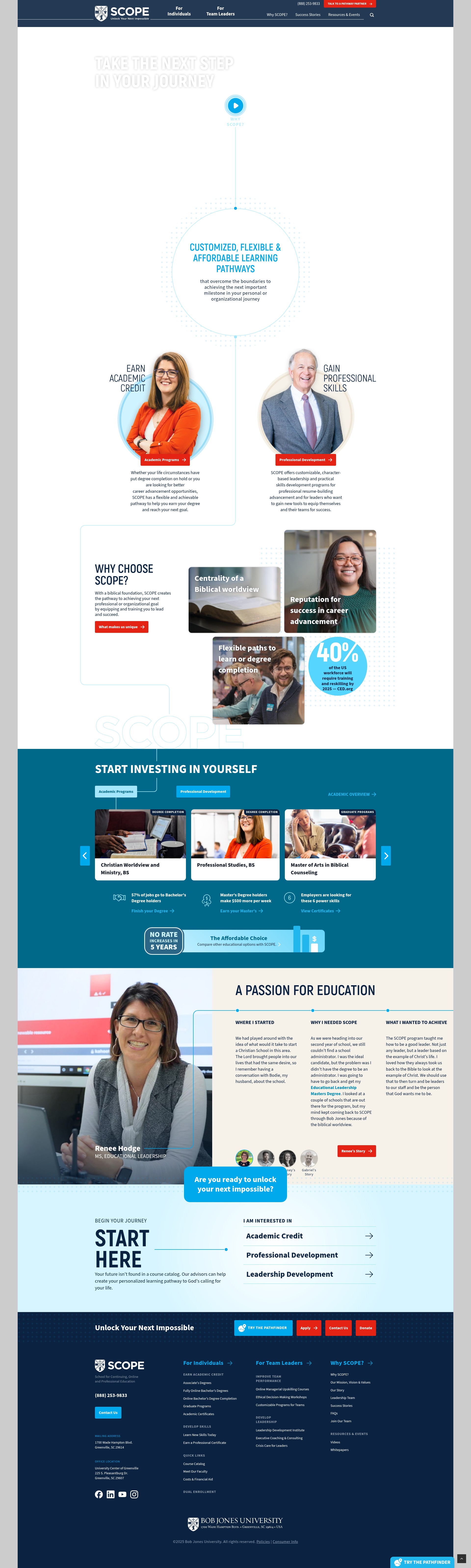 Screenshot of scope.bju.edu
