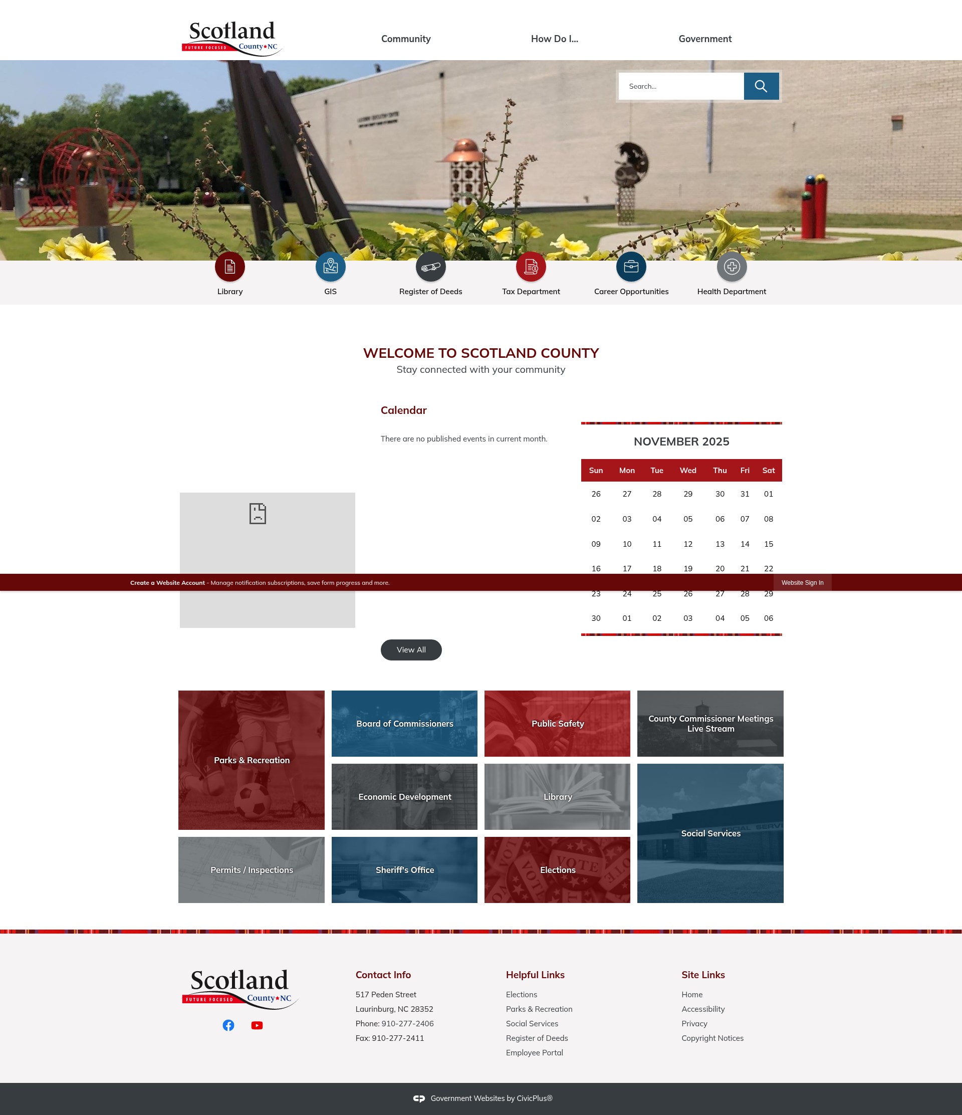 Screenshot of scotlandcounty.org