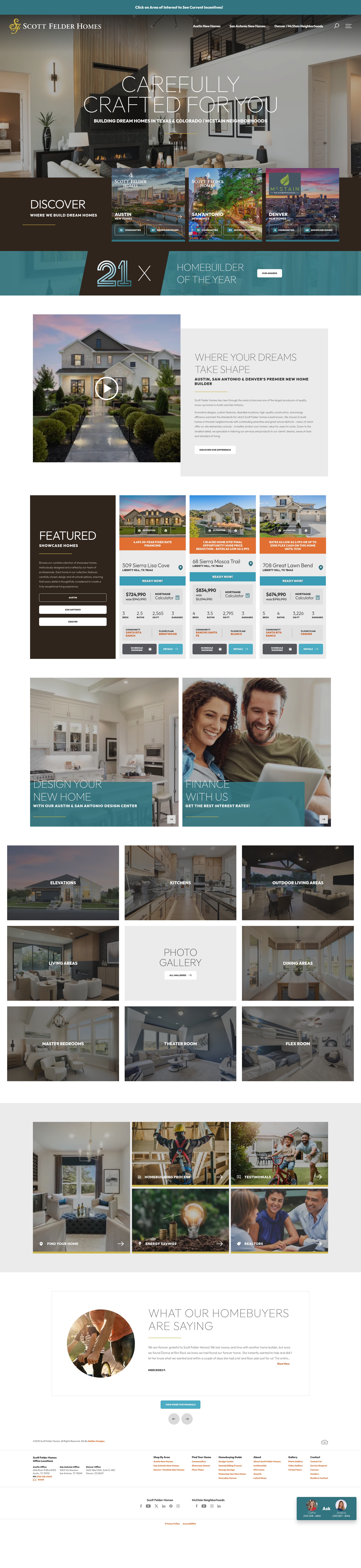 Screenshot of scottfelderhomes.com
