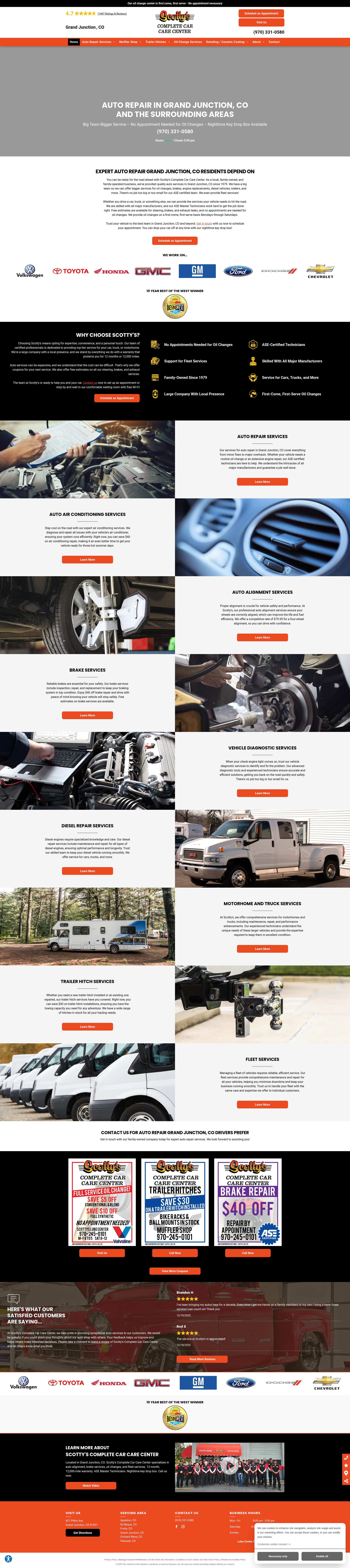 Screenshot of scottyscompleteautorepair.com