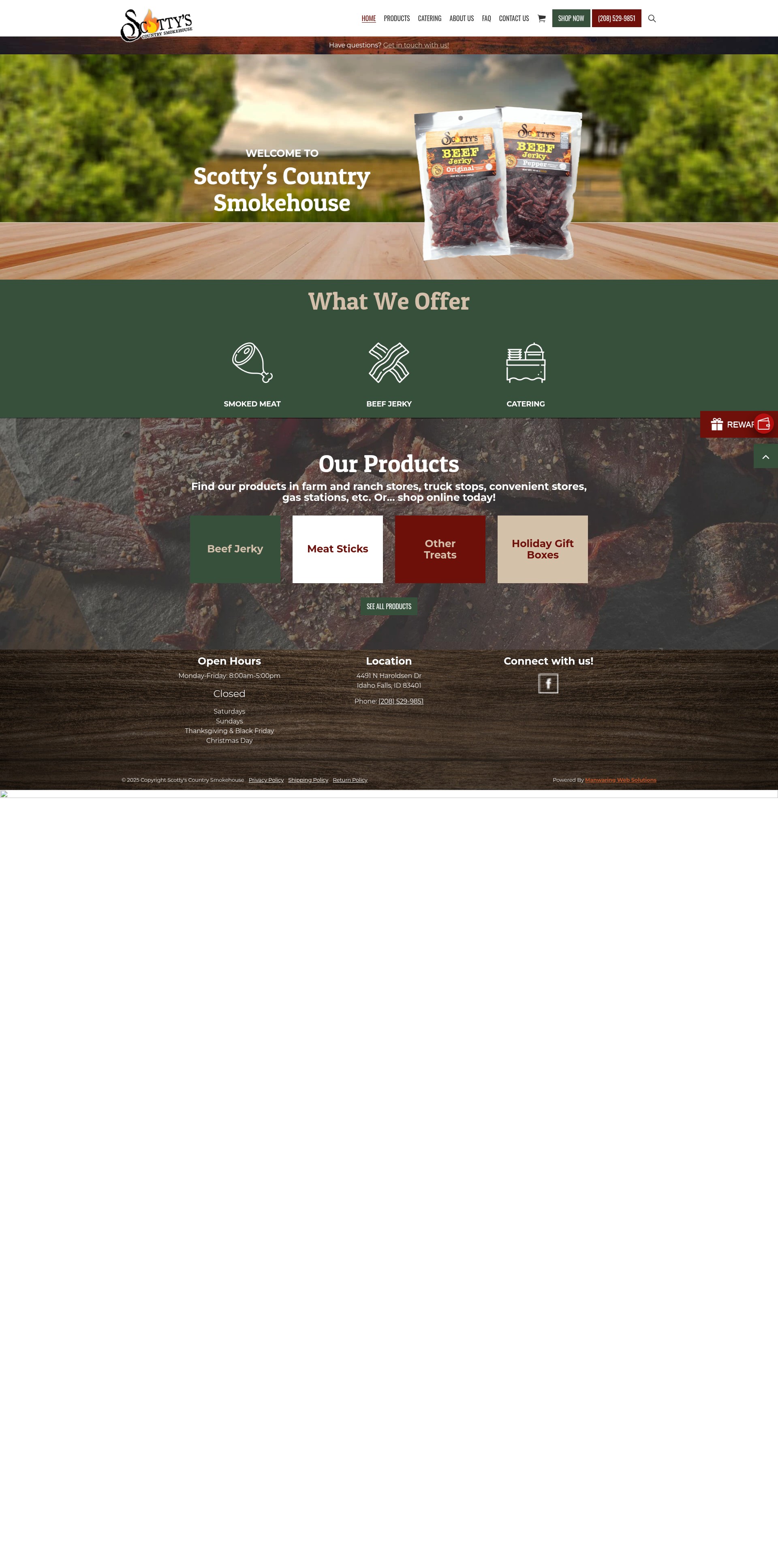 Screenshot of scottyscountrysmokehouse.com