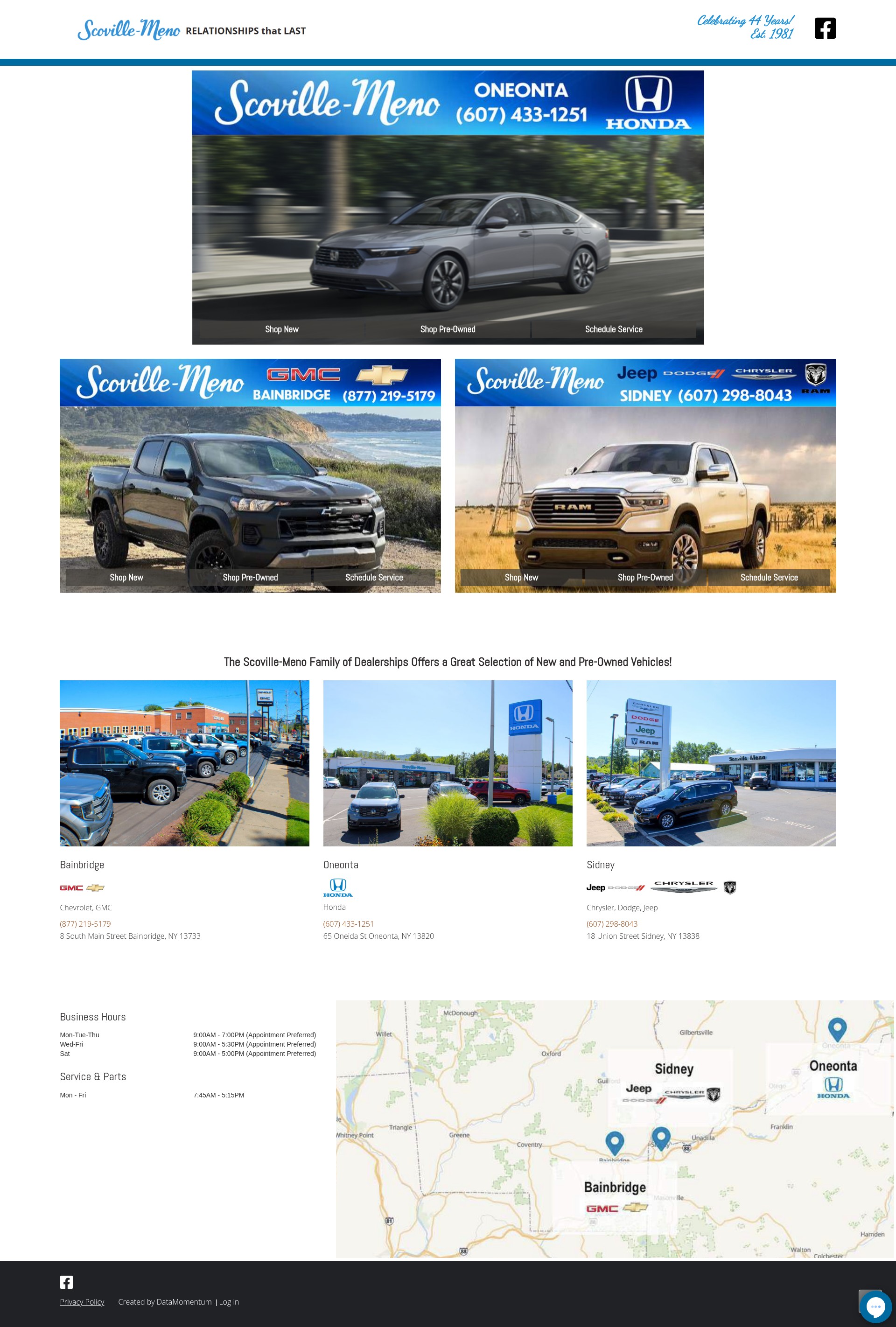 Screenshot of scovillemeno.com