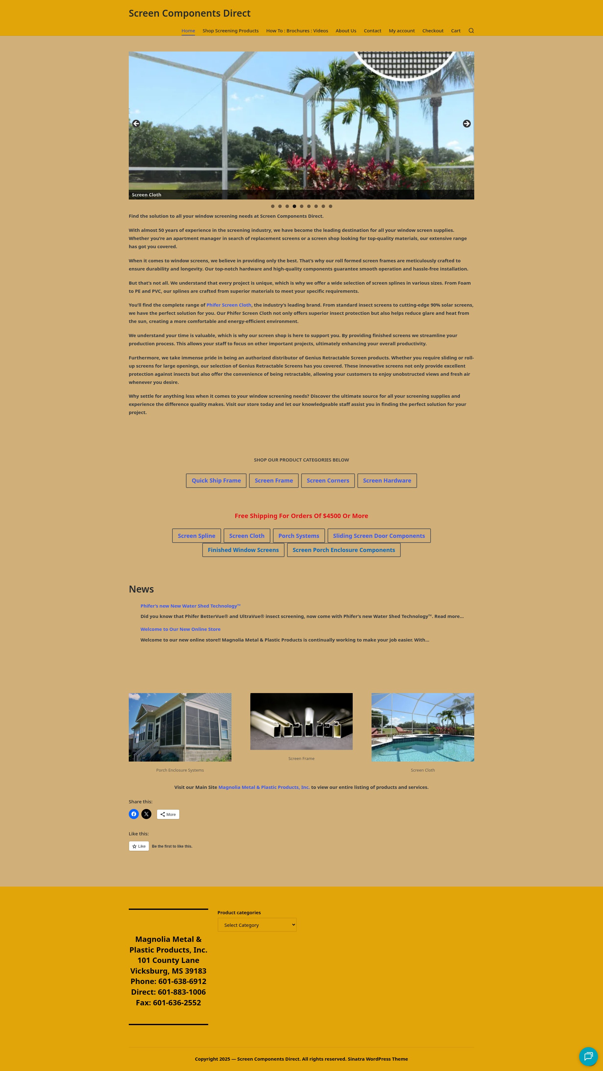 Screenshot of screencompdirect.com