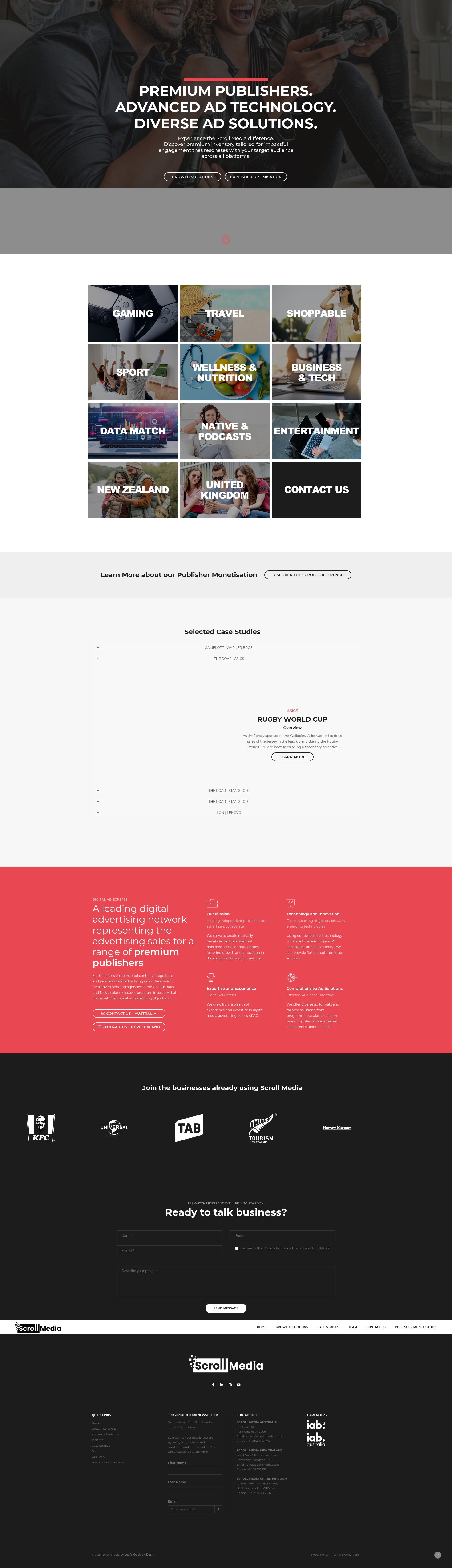 Screenshot of scroll.co.nz